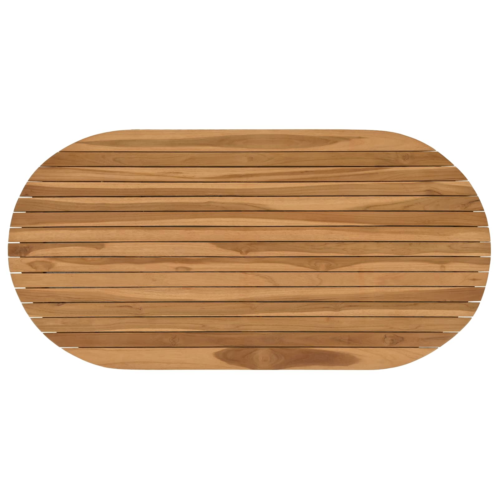 Stalo viršus 110 x 55 x 3,5 cm Ovalo Kieto teka medžio Natūrali