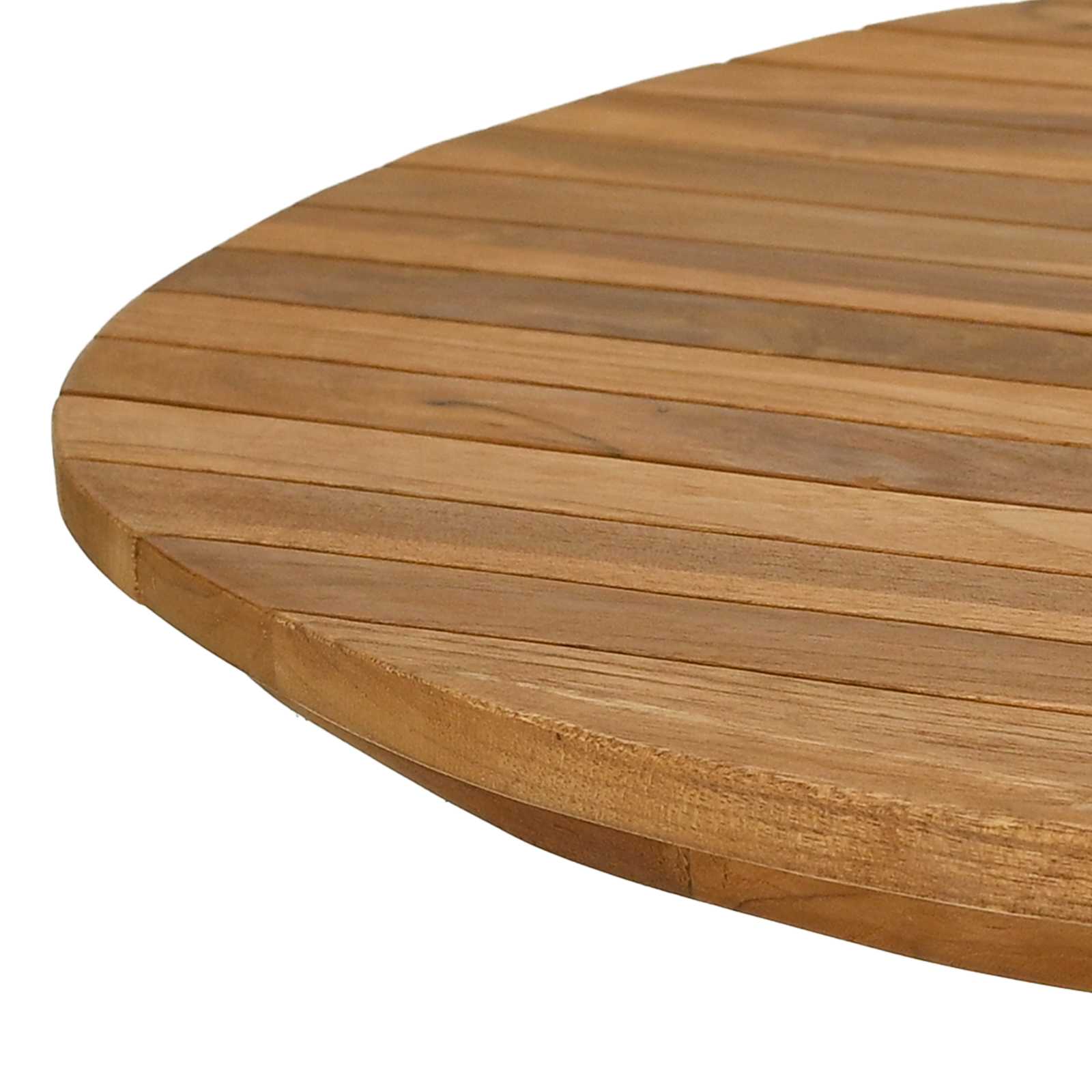 Stalo viršus 120 x 70 x 3,5 cm Ovalo Kieto teka medžio Natūrali