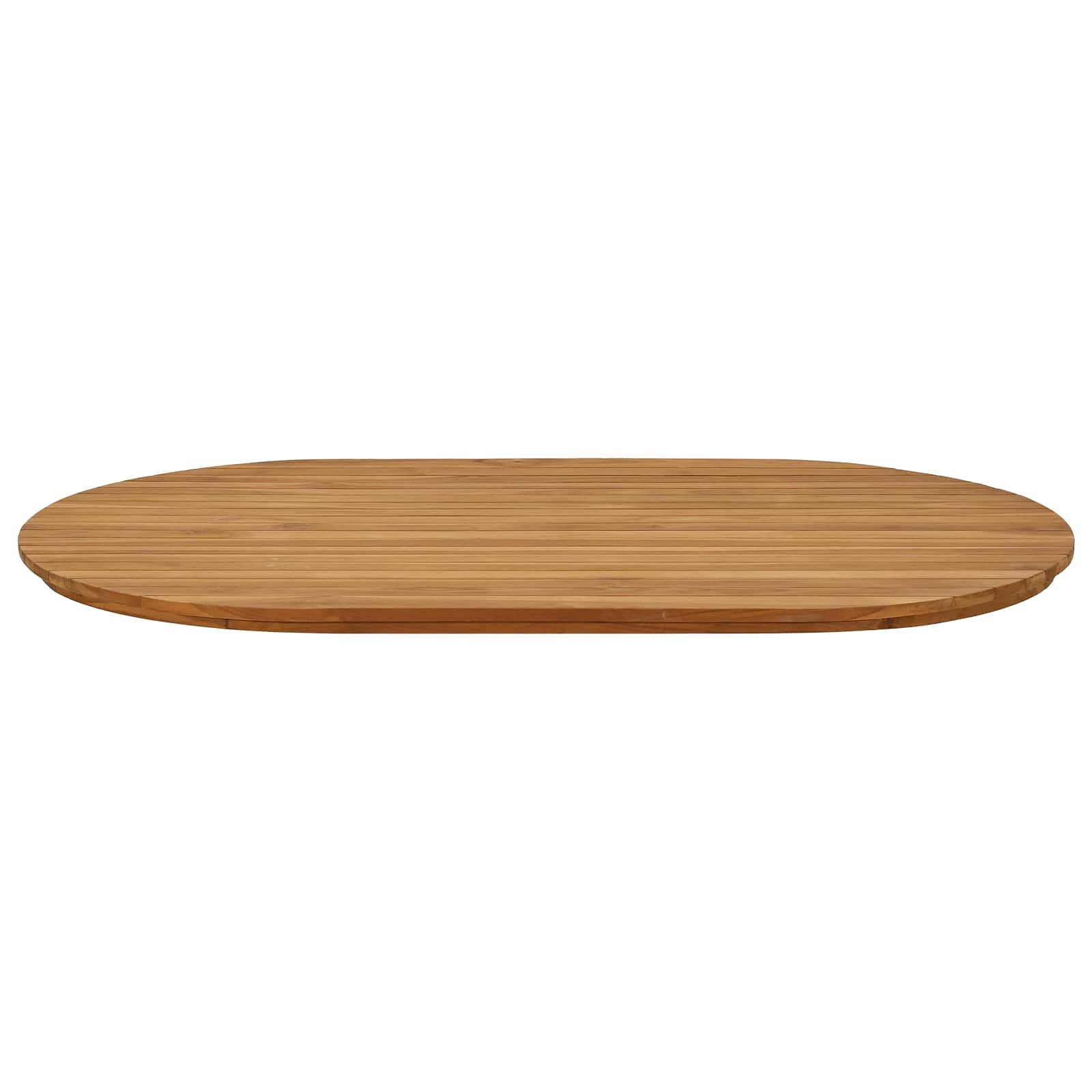 Stalo viršus 120 x 70 x 3,5 cm Ovalo Kieto teka medžio Natūrali