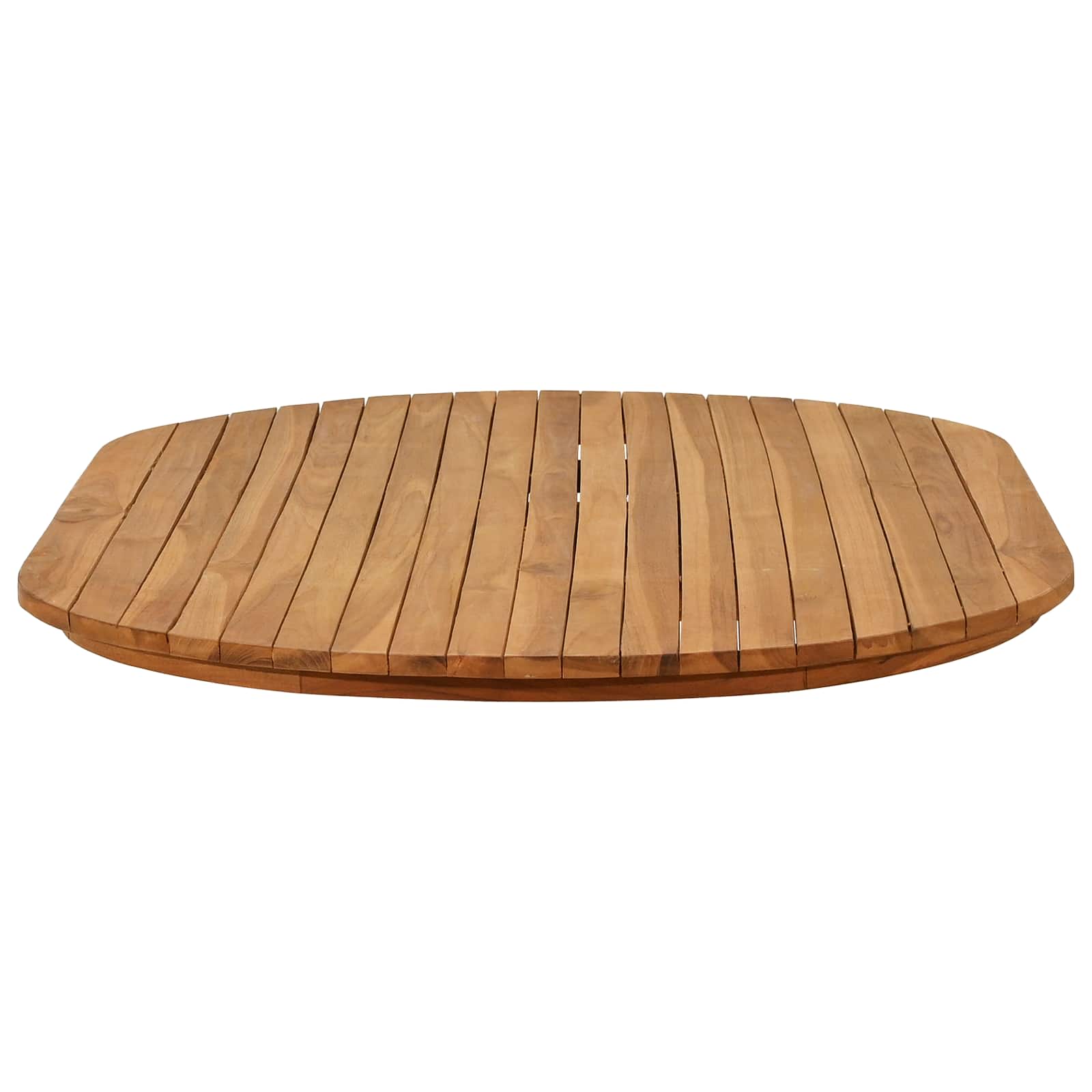 Stalo viršus 120 x 70 x 3,5 cm Ovalo Kieto teka medžio Natūrali