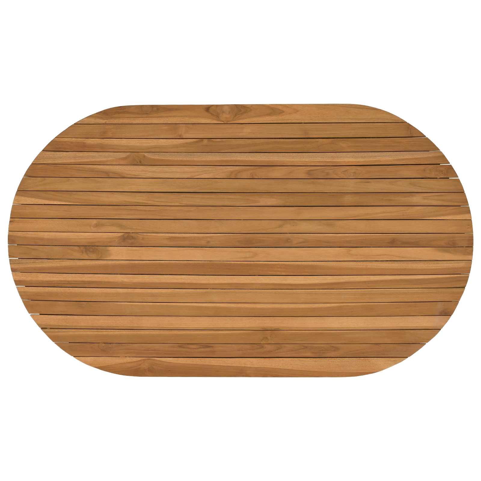 Stalo viršus 120 x 70 x 3,5 cm Ovalo Kieto teka medžio Natūrali