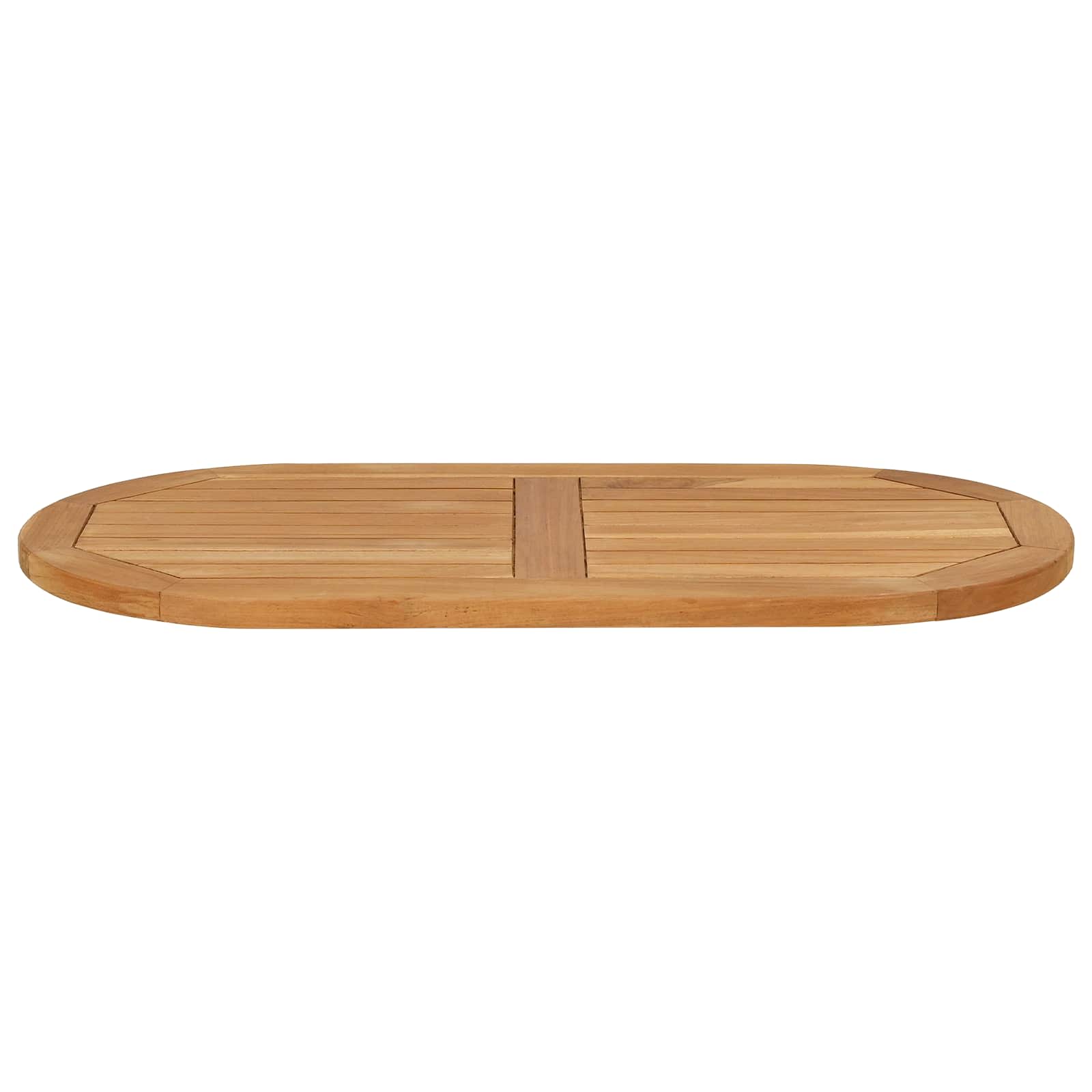 Stalo viršus 80 x 40 x 2,5 cm Ovalo Kieto teka medžio Natūrali