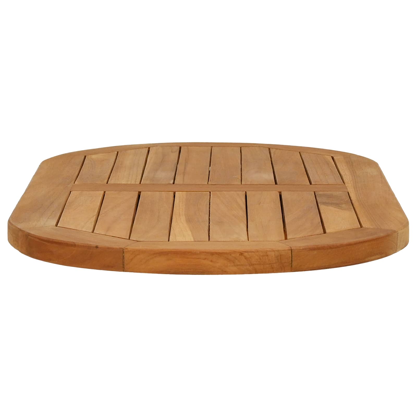 Stalo viršus 80 x 40 x 2,5 cm Ovalo Kieto teka medžio Natūrali