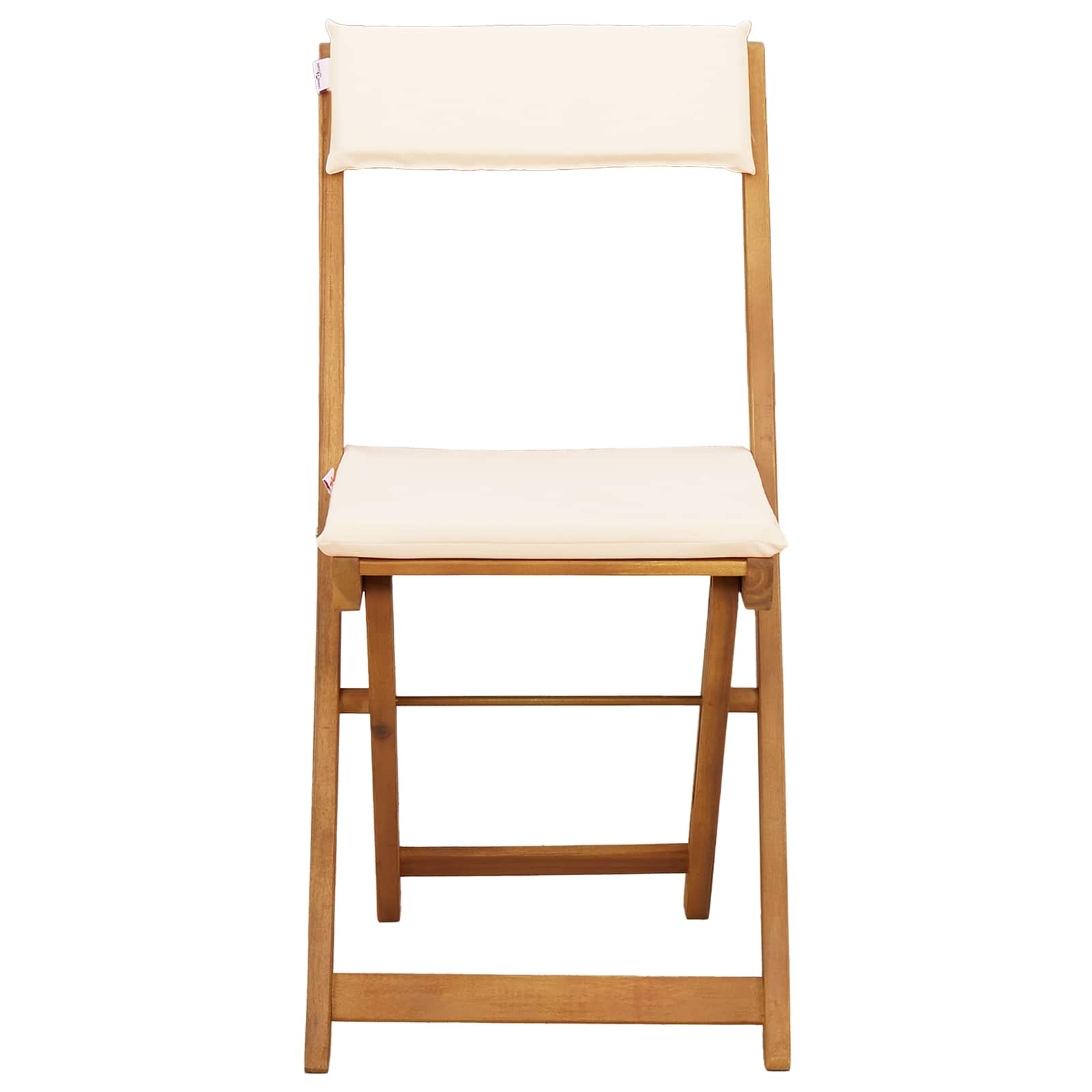 Lauko bistro kėdės 6 pcs Kreminė balta 40 x 53 x 80 cm