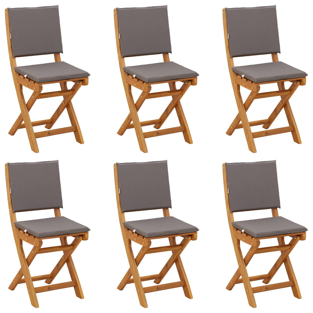 Lauko bistro kėdės 6 pcs Tamsiai pilka 38 x 46 x 85 cm