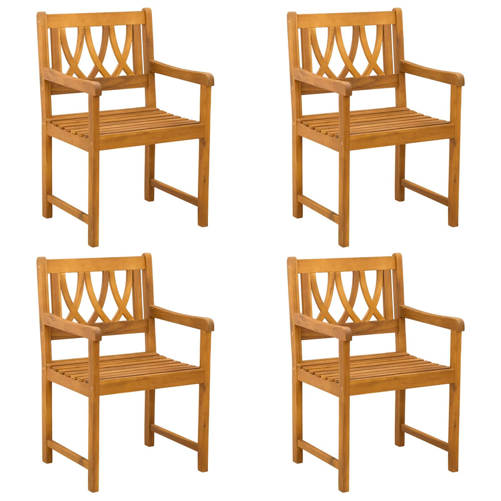 Lauko suolas 4 pcs Natūrali 56 x 55,5 x 90 cm