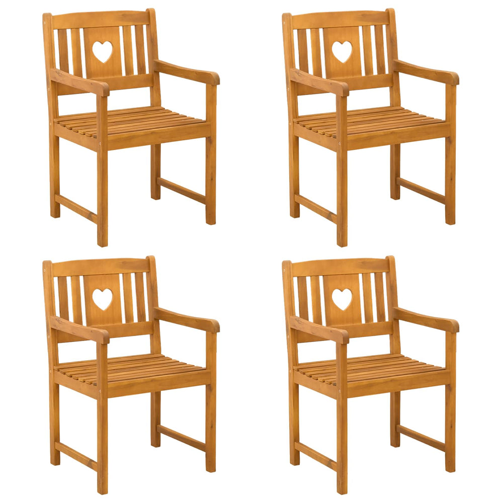 Lauko suolas 4 pcs Natūrali 56 x 55,5 x 90 cm