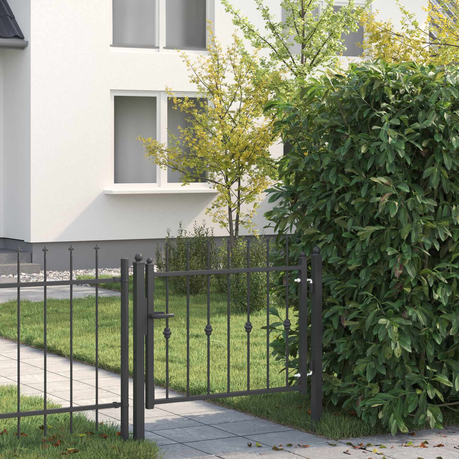 Tvora vartai HORST 100 x 75 cm Metalas Juoda Užrakintas