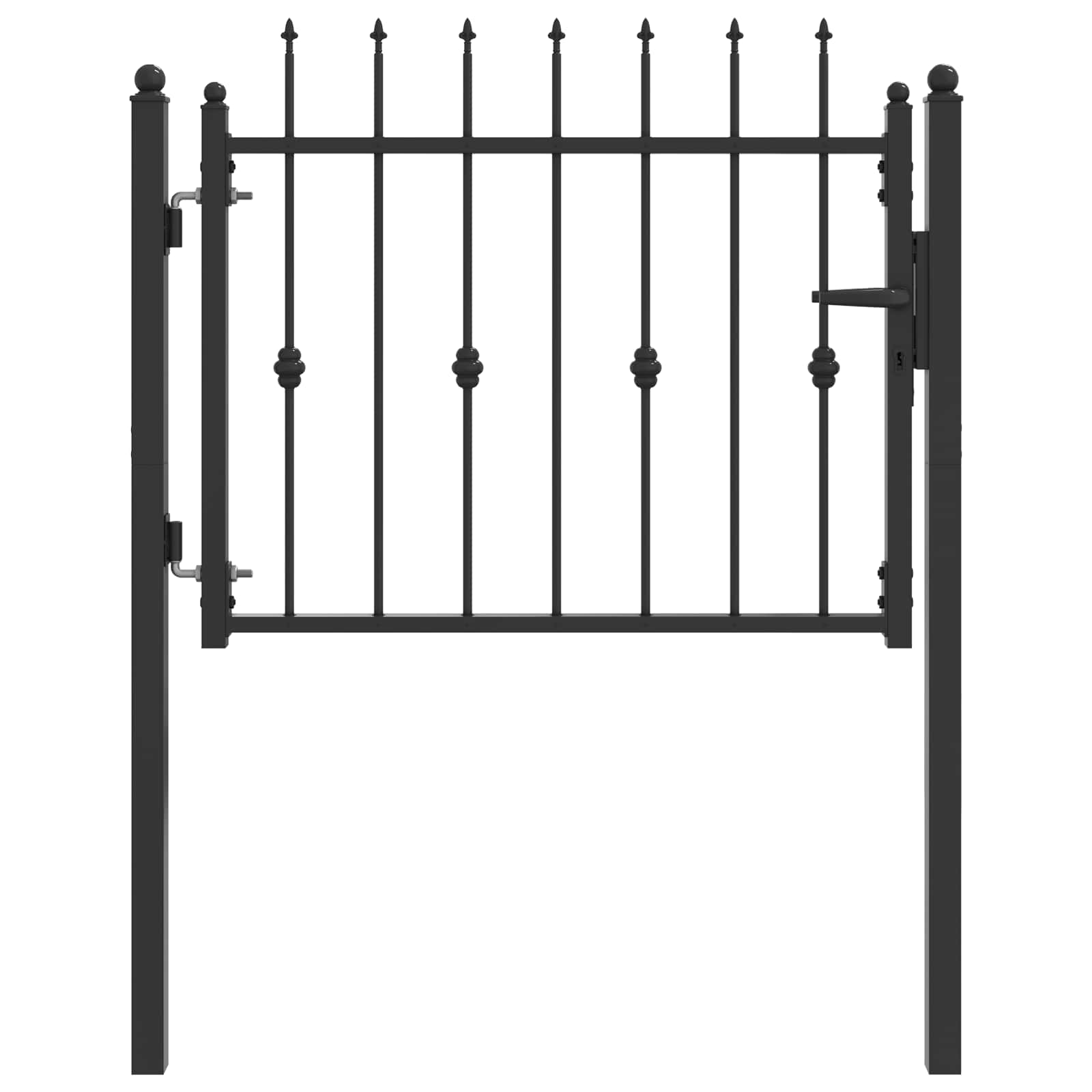 Tvora vartai HORST 100 x 75 cm Metalas Juoda Užrakintas