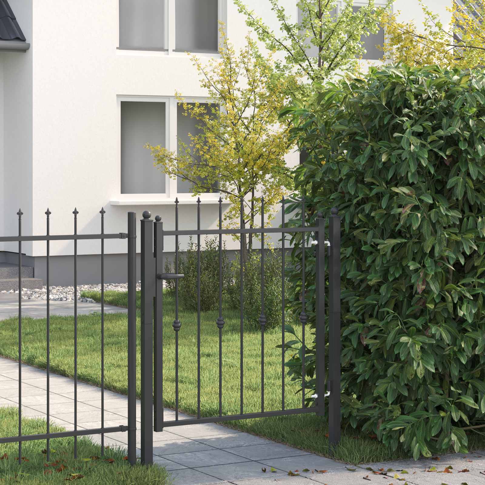 Tvora vartai HORST 100 x 100 cm Metalas Juoda Užrakintas