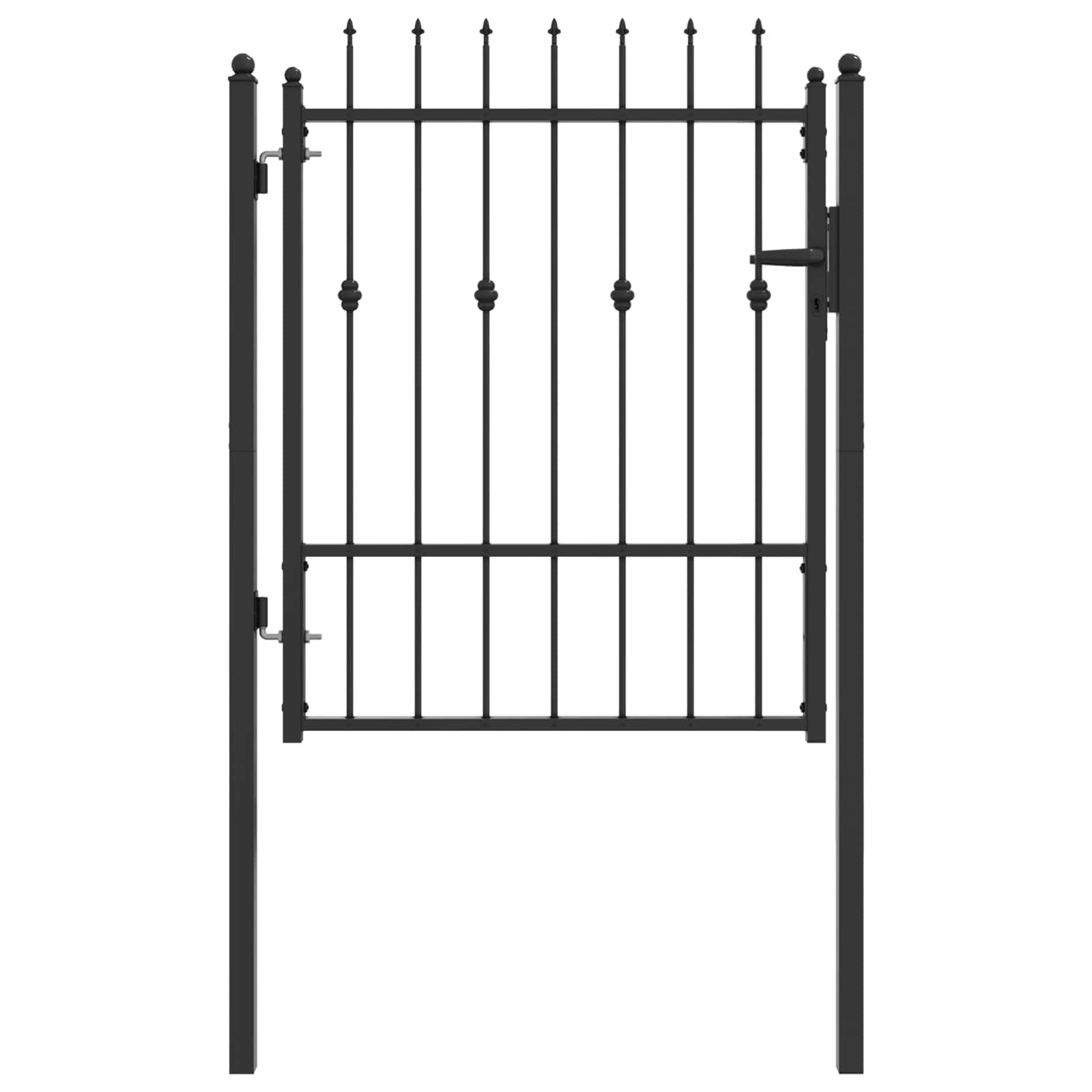 Tvora vartai HORST 100 x 125 cm Metalas Juoda Užrakintas