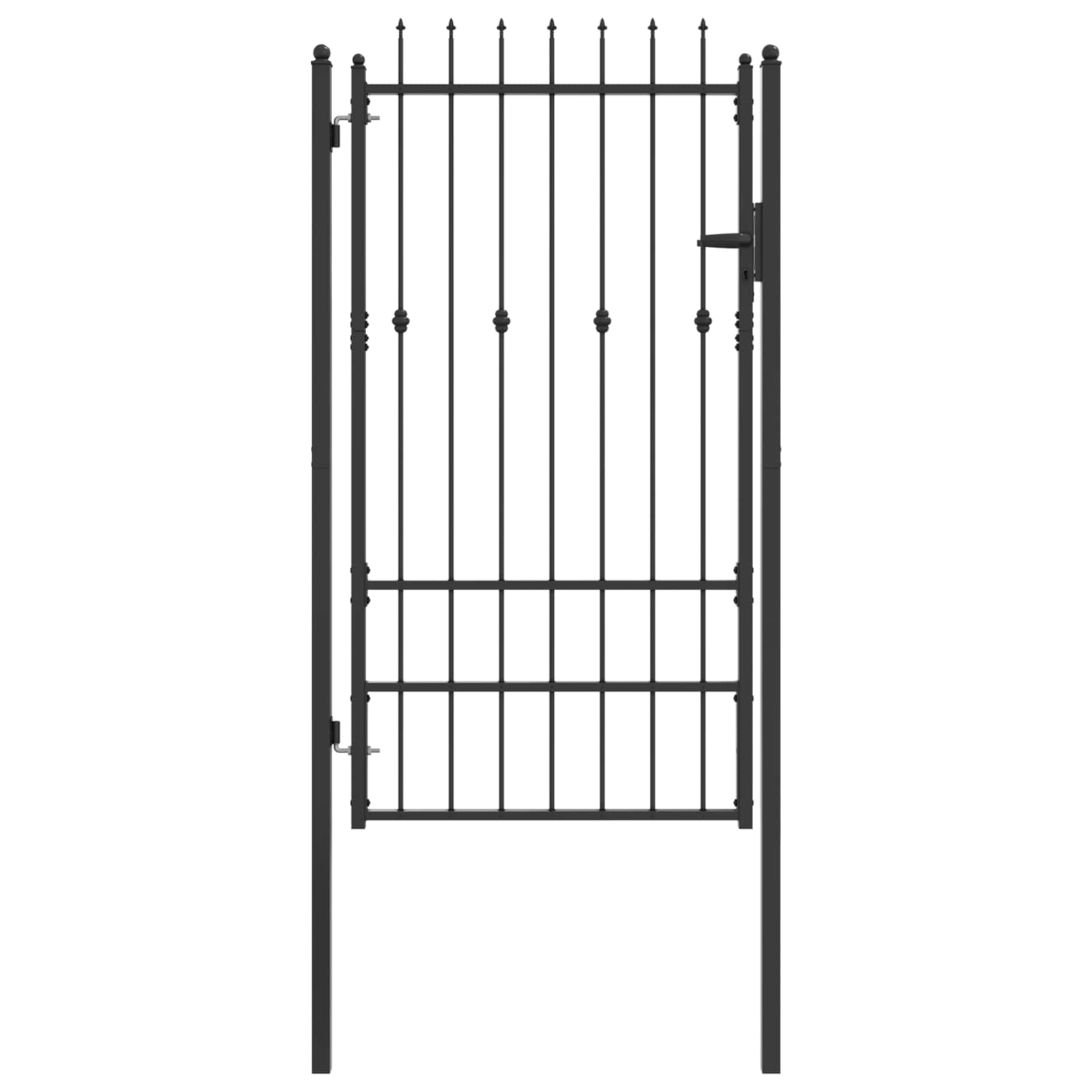 Tvora vartai HORST 100 x 175 cm Metalas Juoda Užrakintas