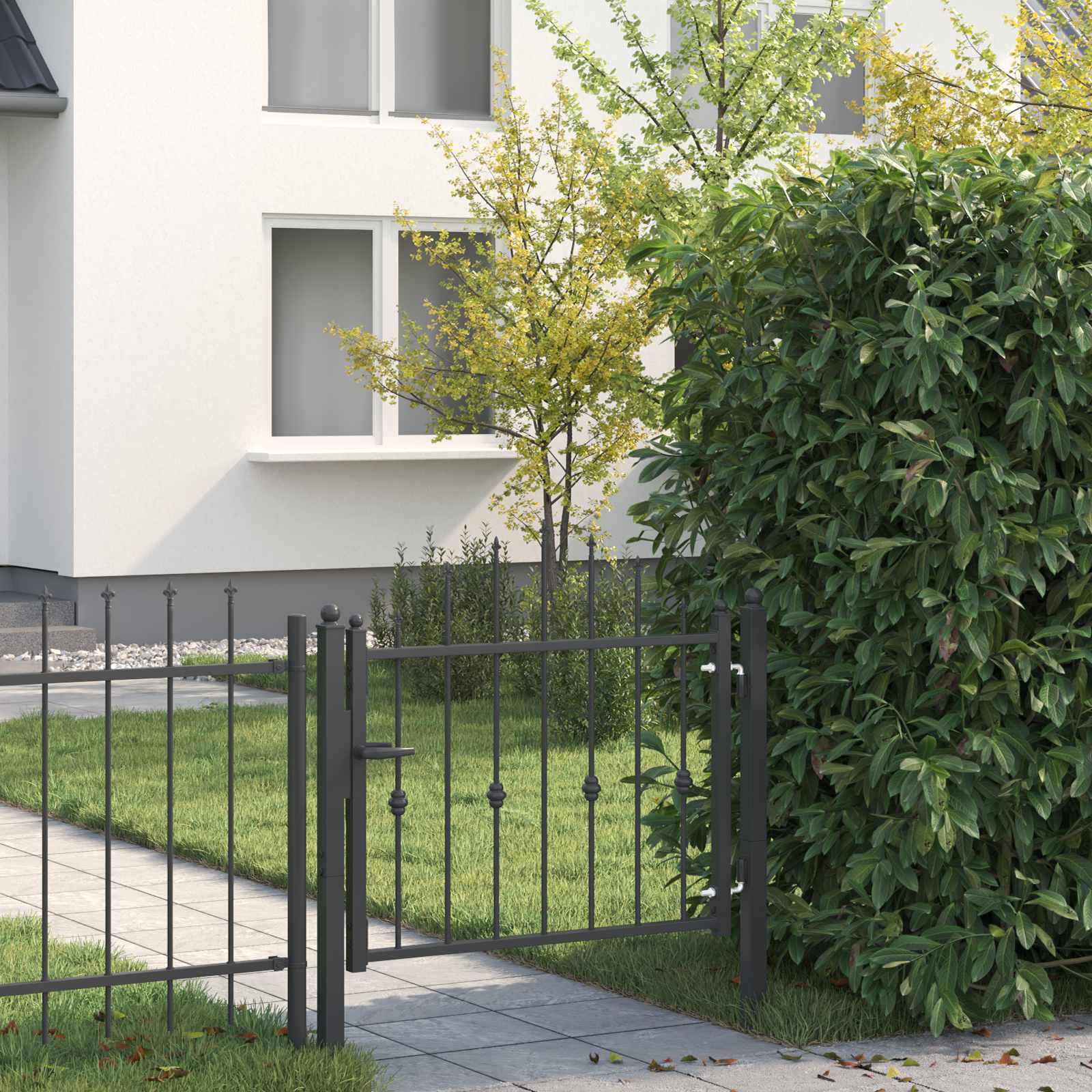 Tvora vartai HORST 100 x 75 cm Metalas Juoda Užrakintas