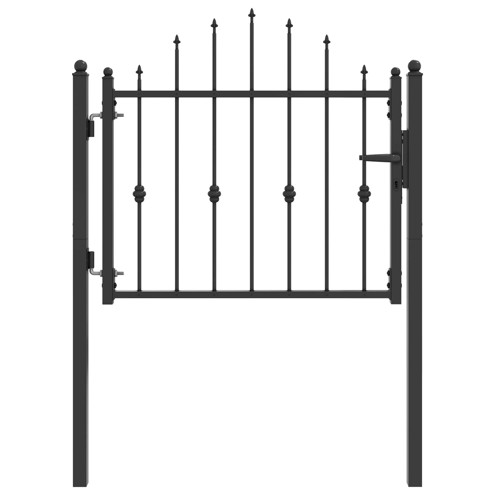 Tvora vartai HORST 100 x 75 cm Metalas Juoda Užrakintas