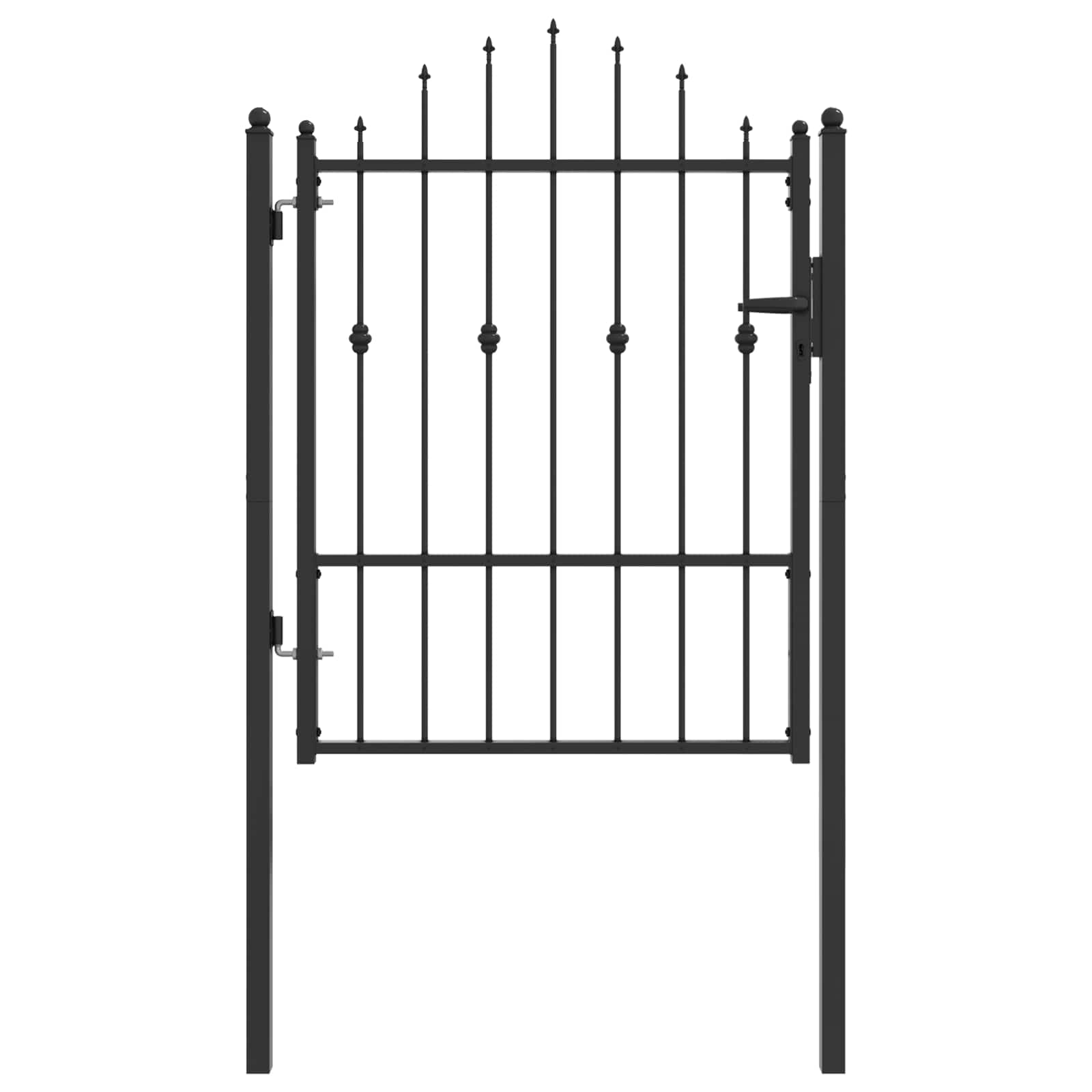 Tvora vartai HORST 100 x 125 cm Metalas Juoda Užrakintas