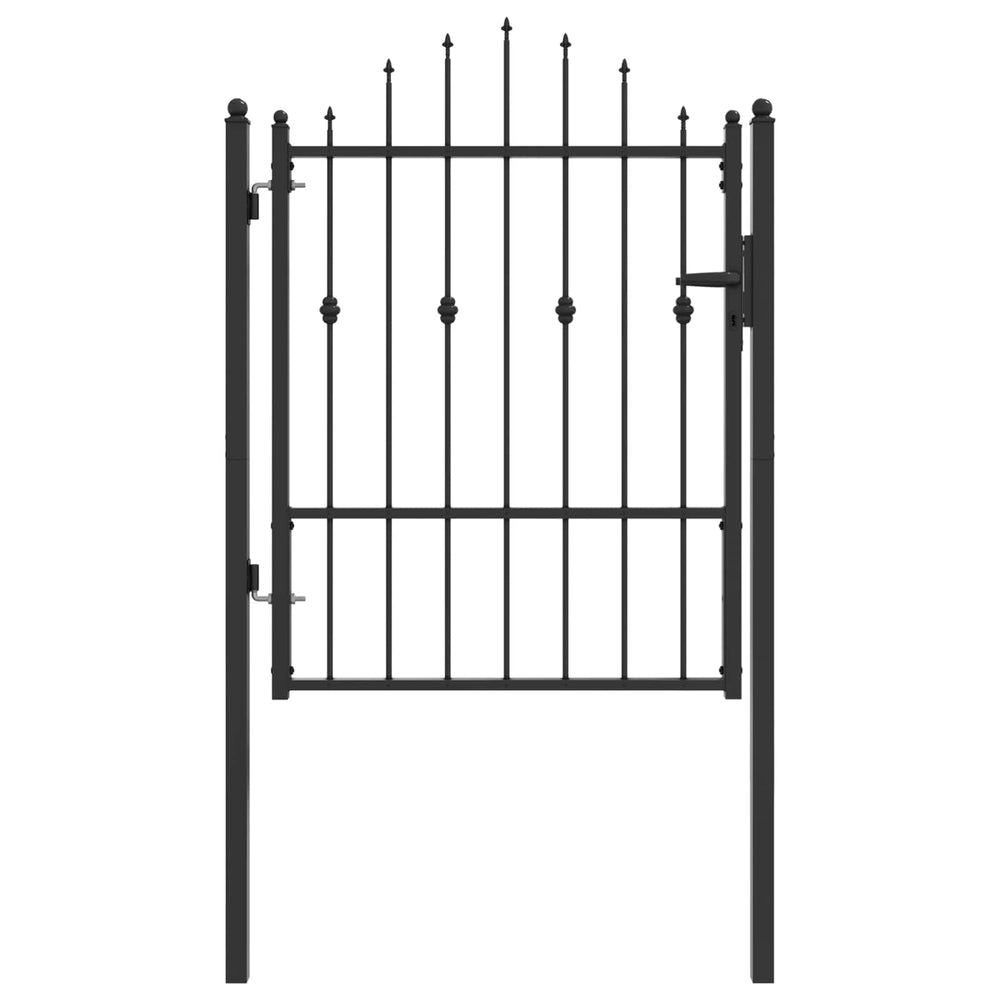 Tvora vartai HORST 100 x 125 cm Metalas Juoda Užrakintas