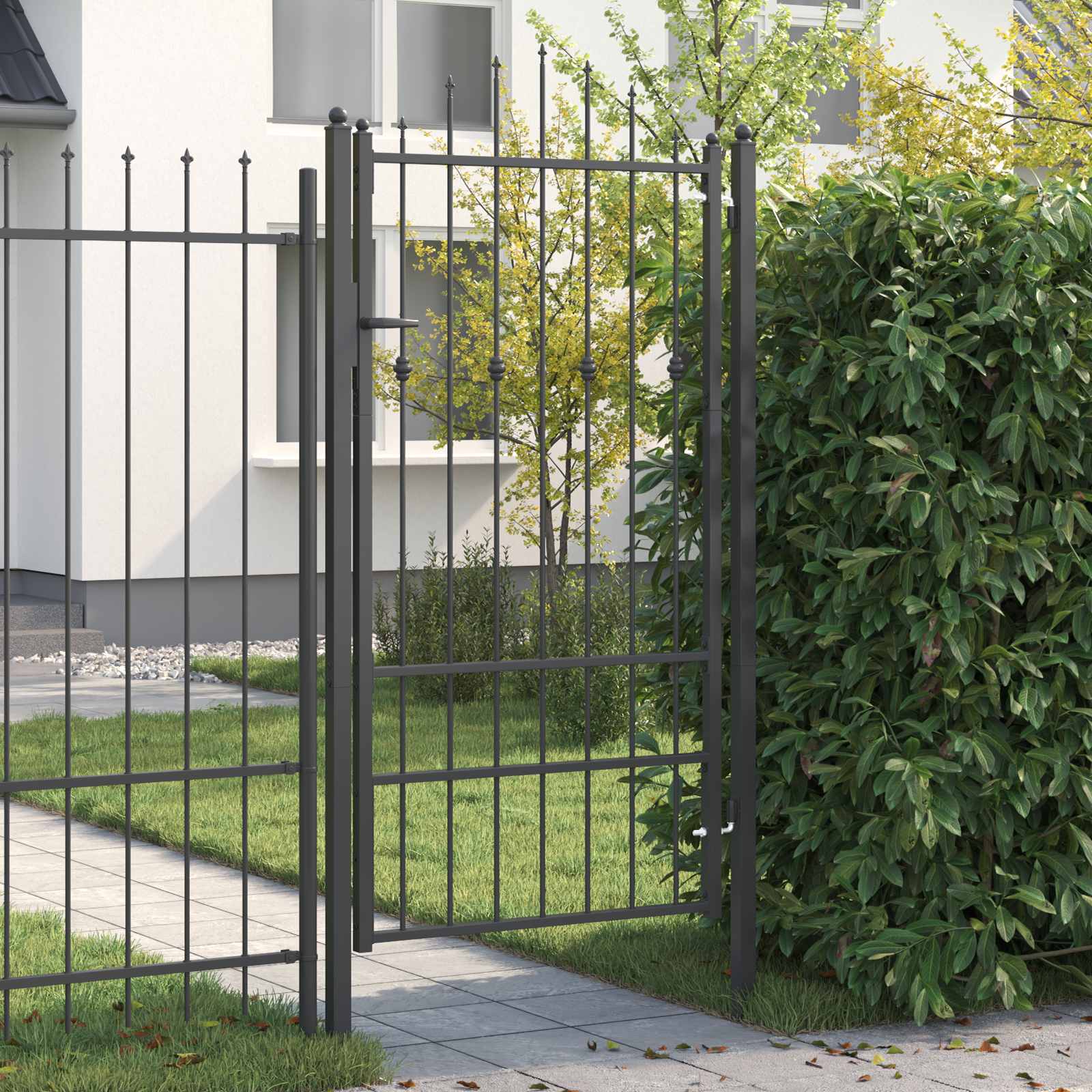 Tvora vartai HORST 100 x 175 cm Metalas Juoda Užrakintas