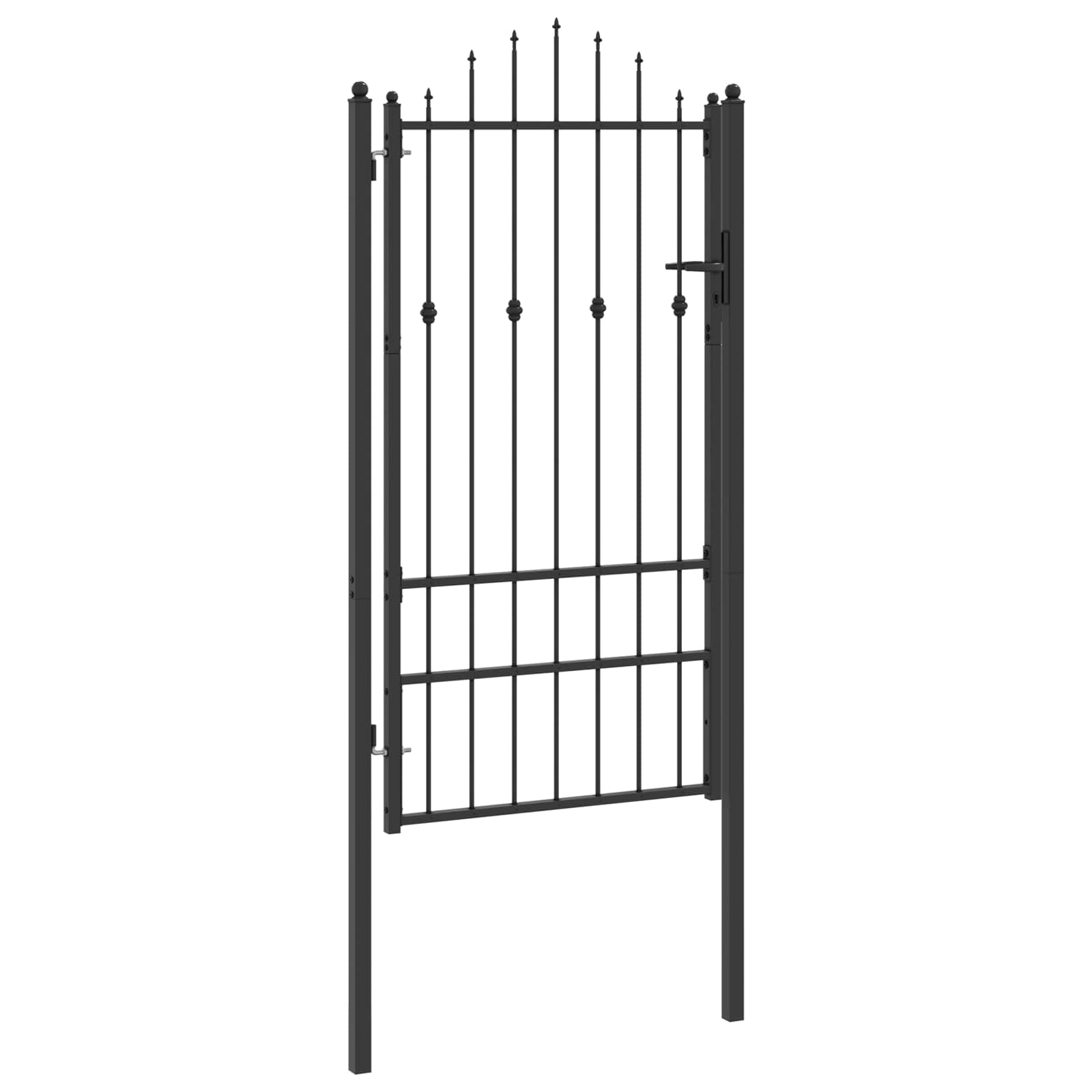 Tvora vartai HORST 100 x 175 cm Metalas Juoda Užrakintas
