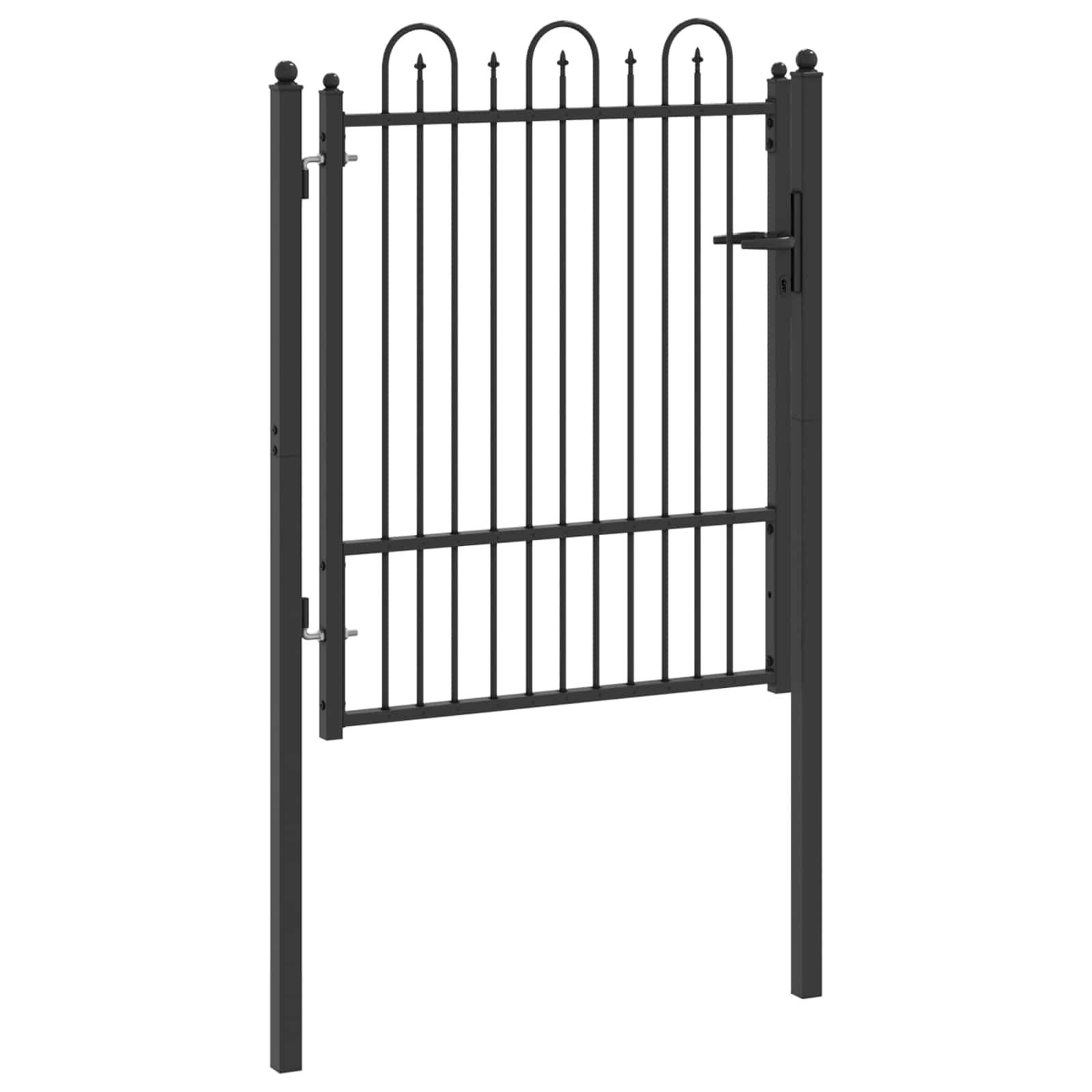 Tvora vartai HORST 100 x 125 cm Metalas Juoda Užrakintas