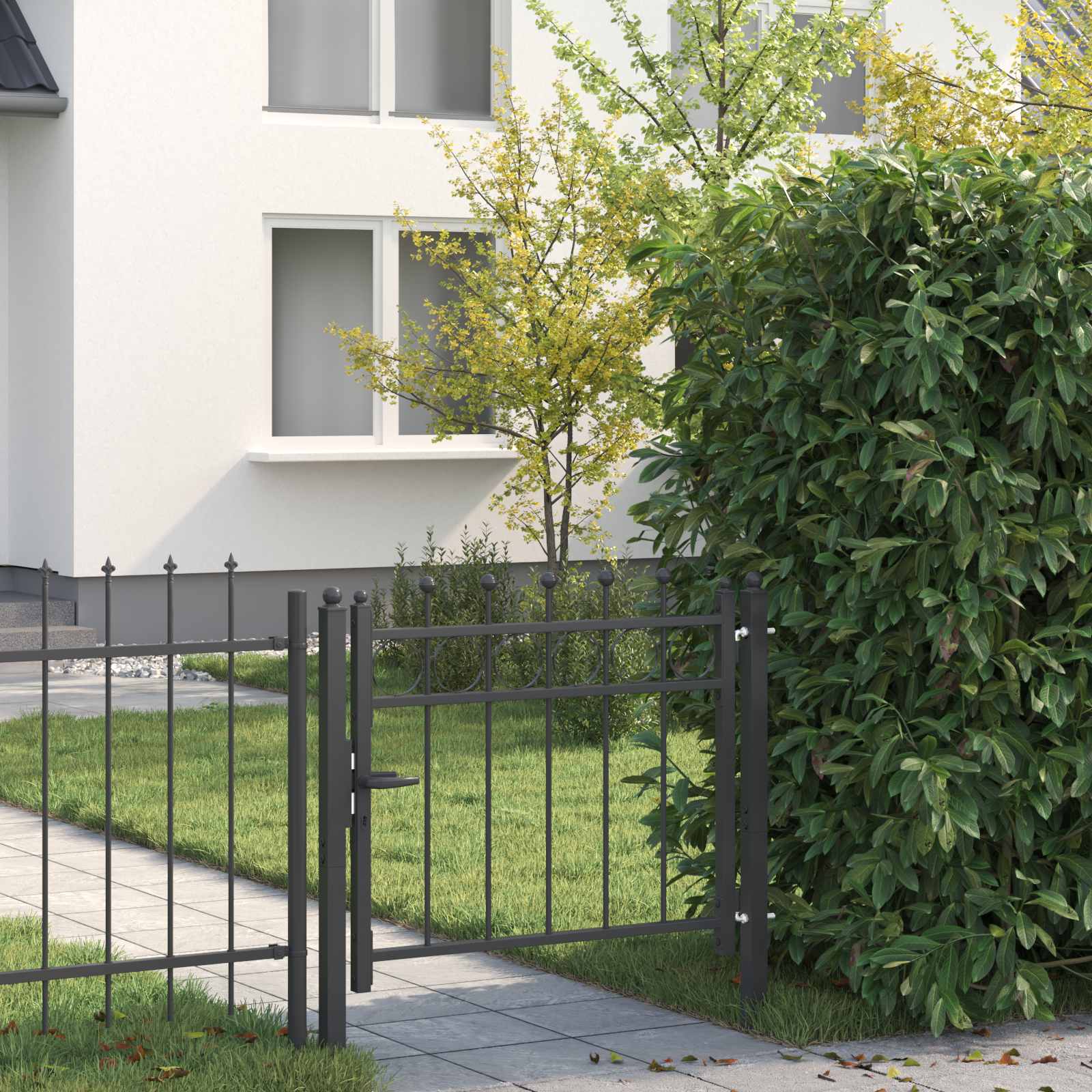 Tvora vartai HORST 100 x 75 cm Metalas Juoda Užrakintas