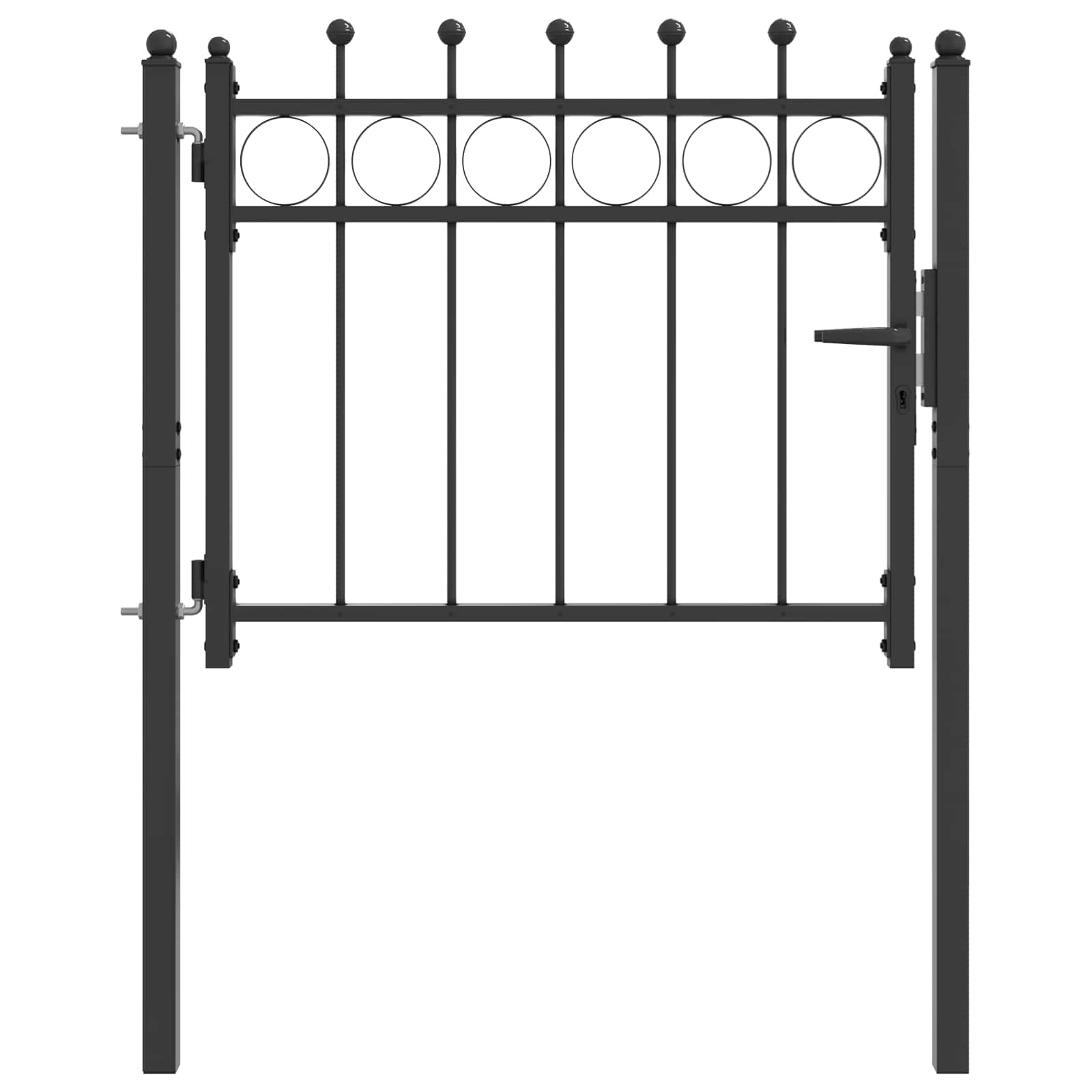Tvora vartai HORST 100 x 75 cm Metalas Juoda Užrakintas