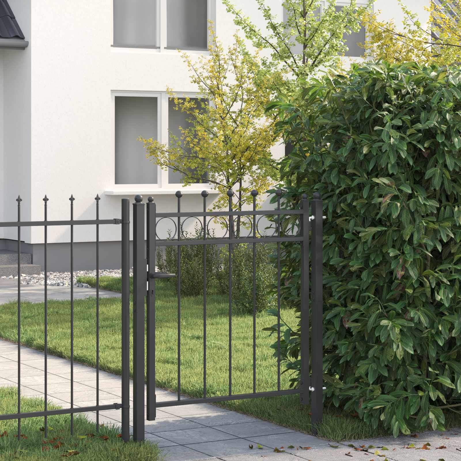 Tvora vartai HORST 100 x 100 cm Metalas Juoda Užrakintas