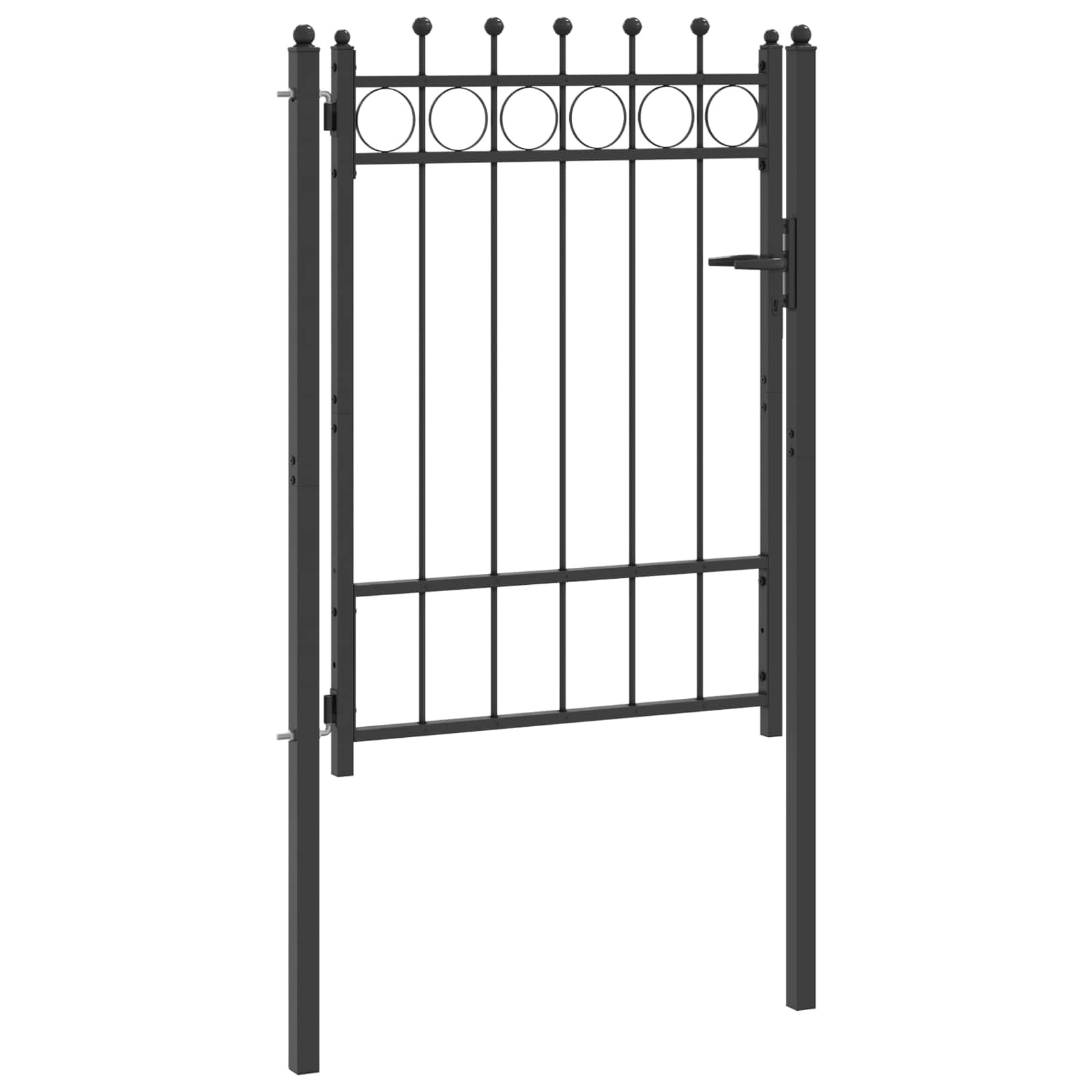 Tvora vartai HORST 100 x 125 cm Metalas Juoda Užrakintas