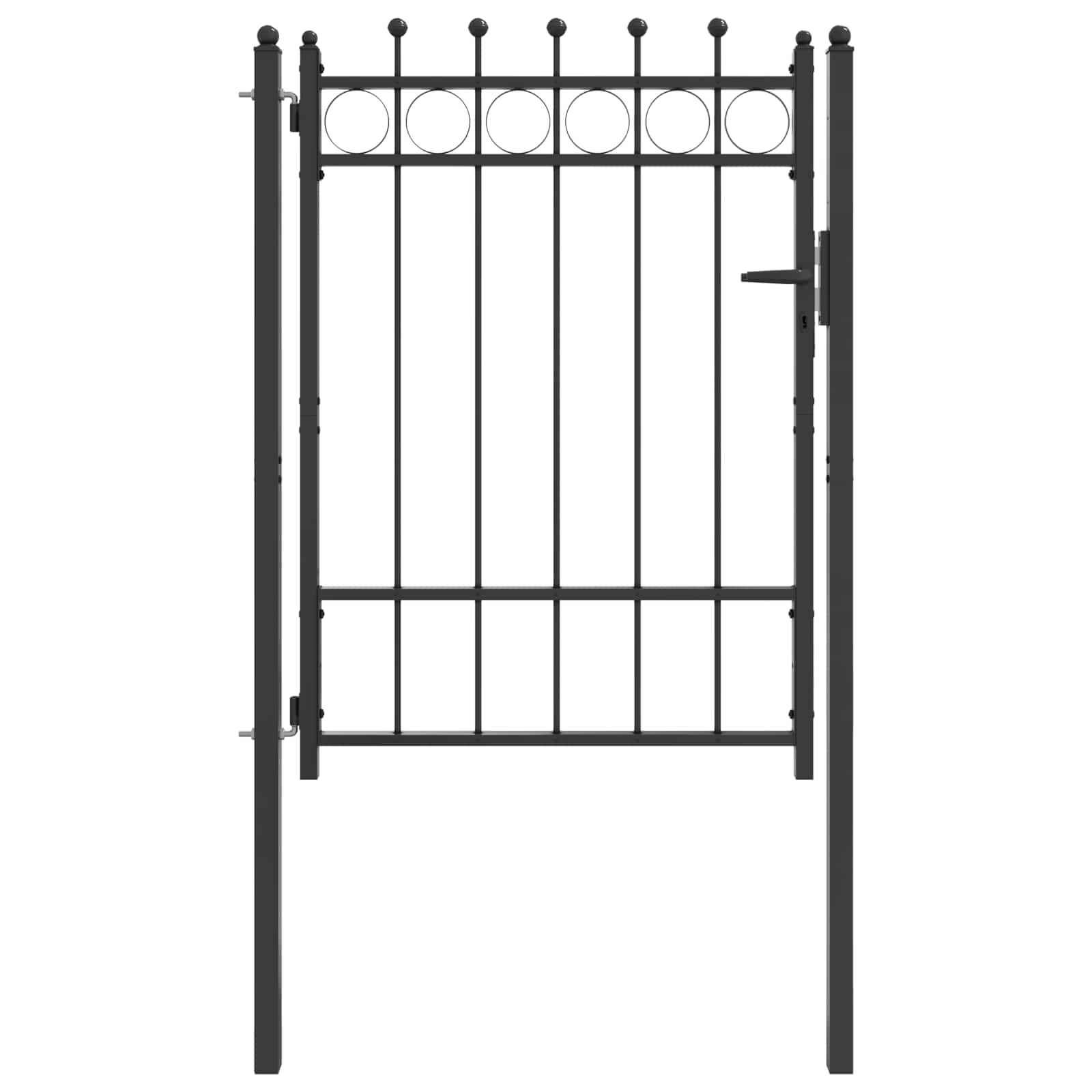 Tvora vartai HORST 100 x 125 cm Metalas Juoda Užrakintas