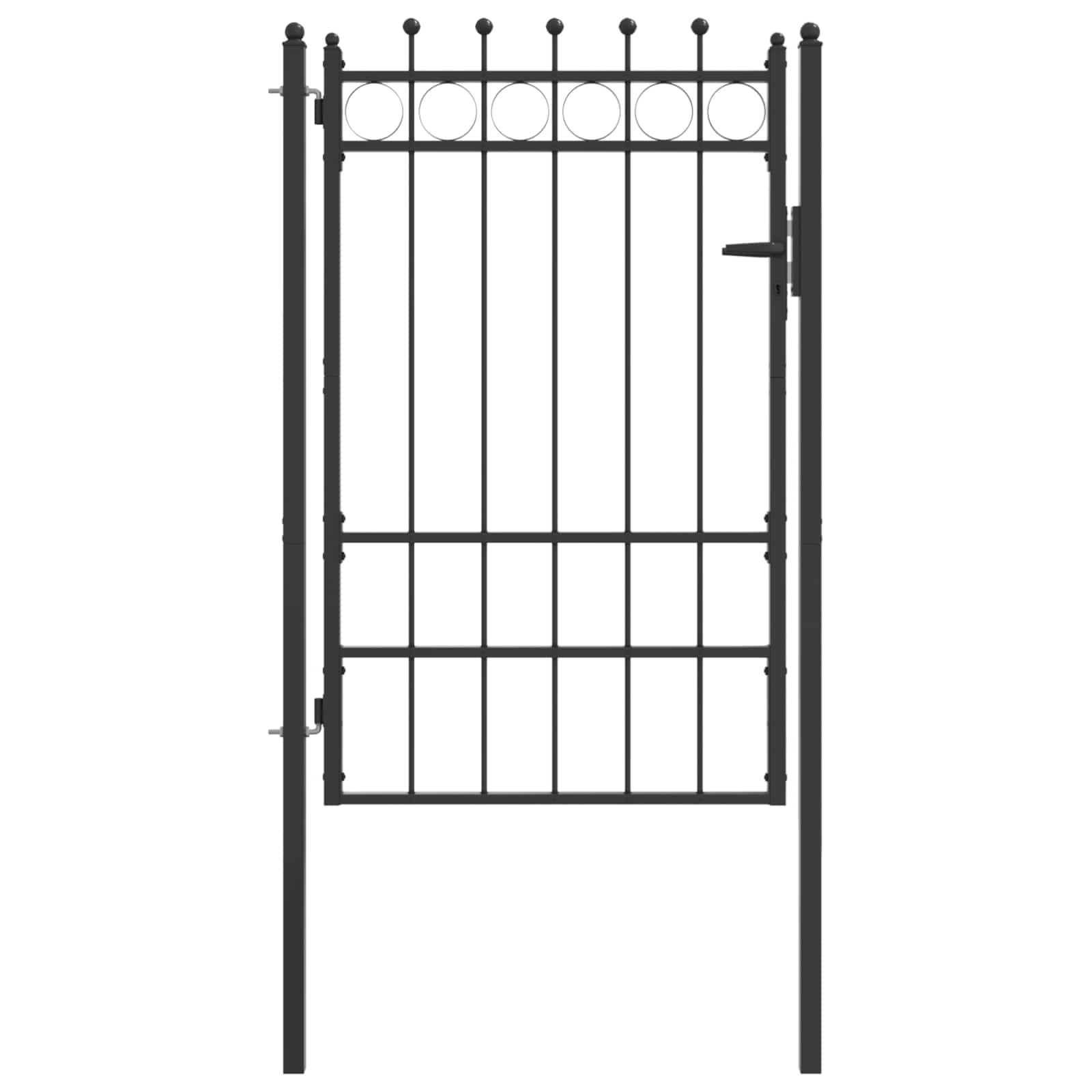 Tvora vartai HORST 100 x 150 cm Metalas Juoda Užrakintas