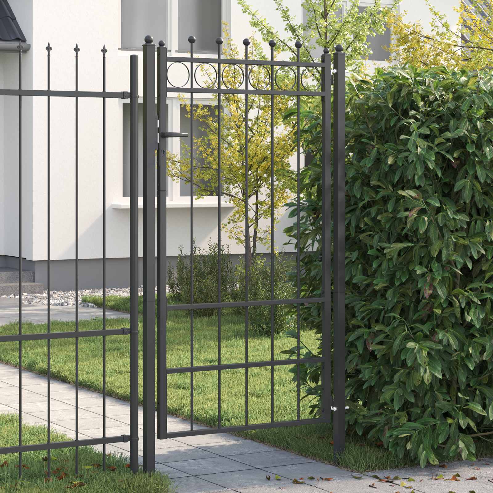Tvora vartai HORST 100 x 175 cm Metalas Juoda Užrakintas