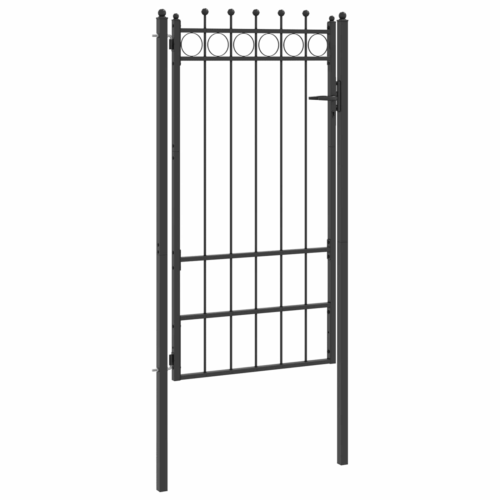 Tvora vartai HORST 100 x 175 cm Metalas Juoda Užrakintas