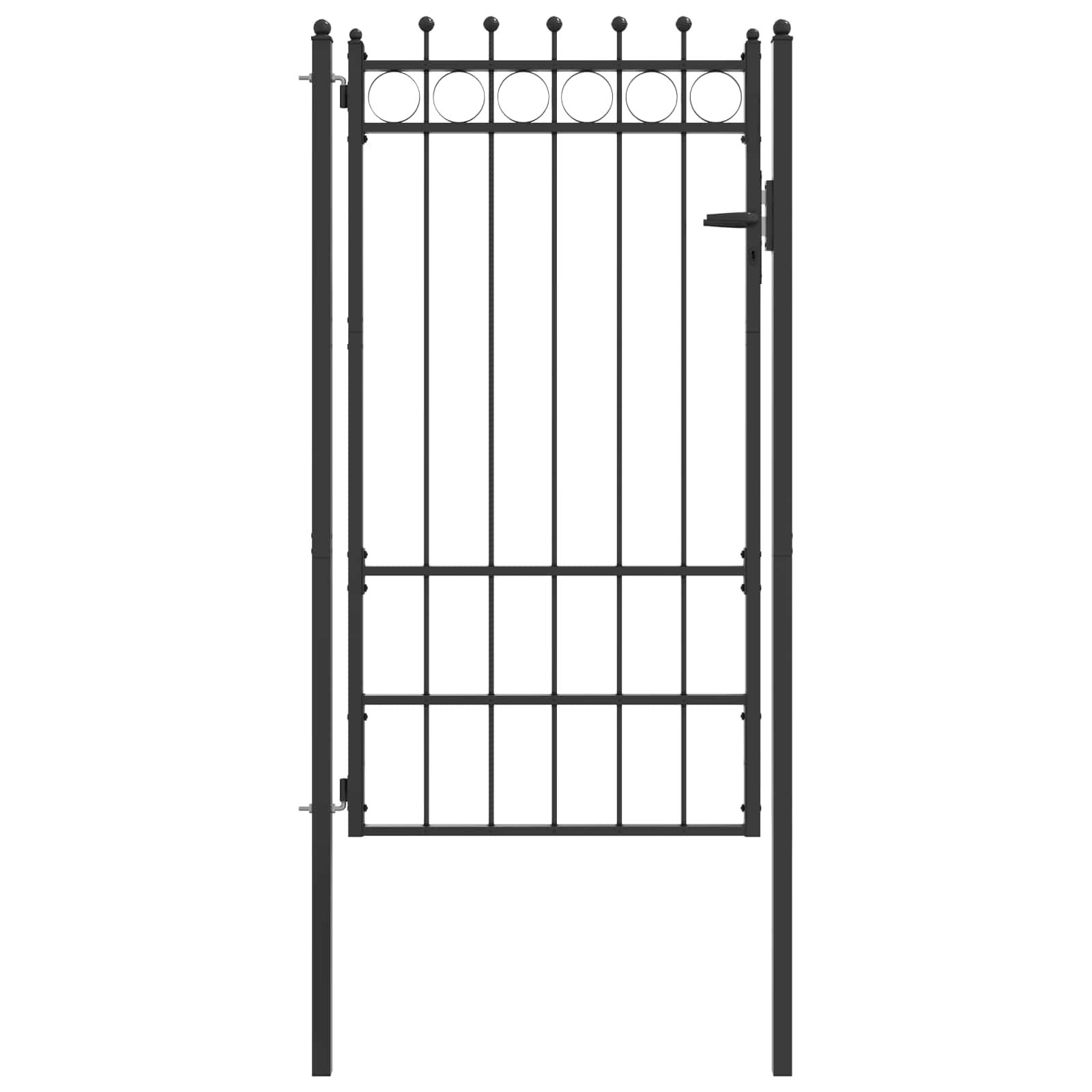 Tvora vartai HORST 100 x 175 cm Metalas Juoda Užrakintas