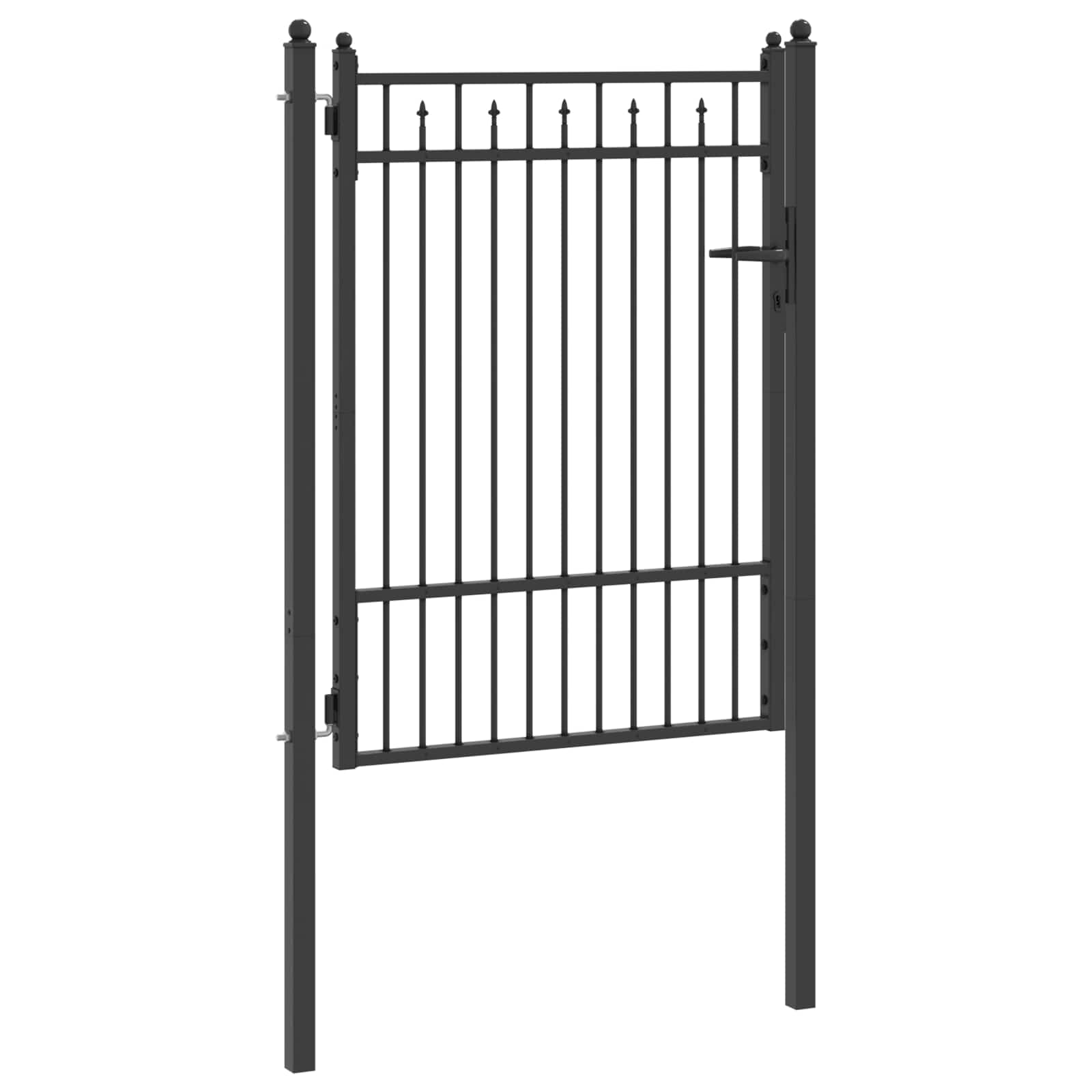 Tvora vartai HORST 100 x 125 cm Metalas Juoda Užrakintas