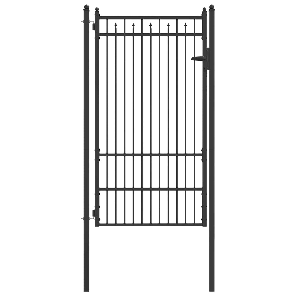 Tvora vartai HORST 100 x 175 cm Metalas Juoda Užrakintas