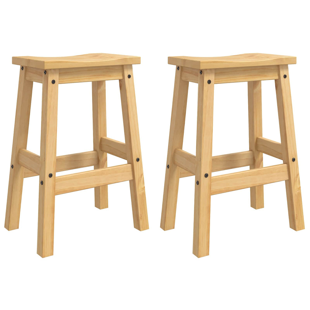 Baro taburetė 2 pcs Medaus vaškas 44 x 30 x 63 cm Kietas pušis