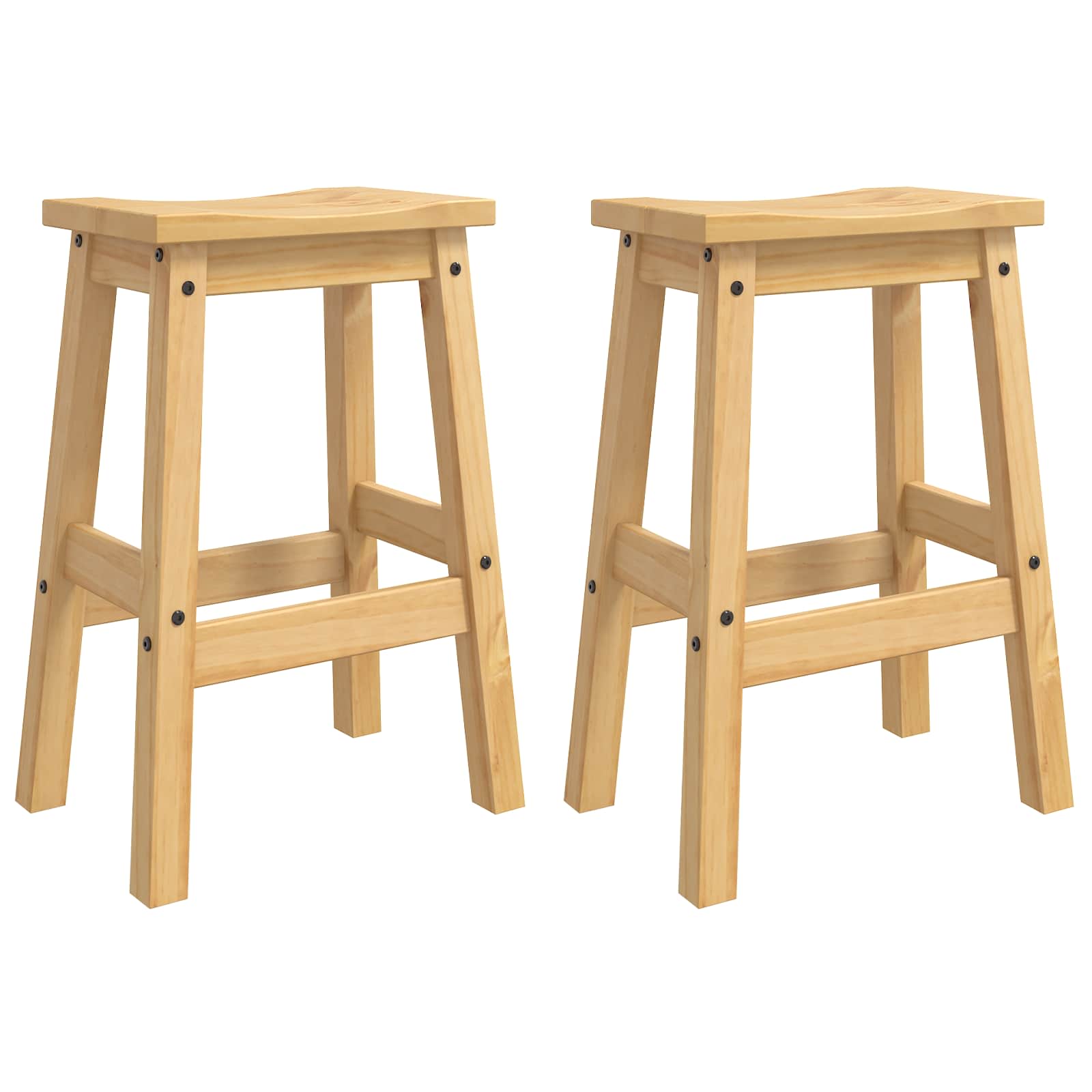 Baro taburetė 2 pcs Medaus vaškas 44 x 30 x 63 cm Kietas pušis