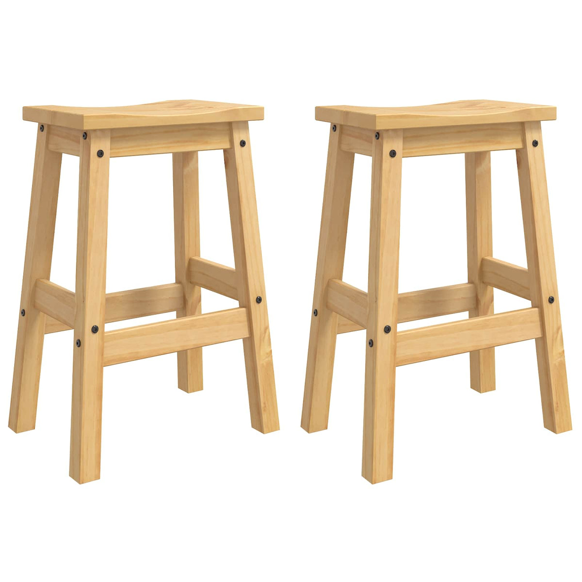 Baro taburetė 2 pcs Medaus vaškas 44 x 30 x 63 cm Kietas pušis