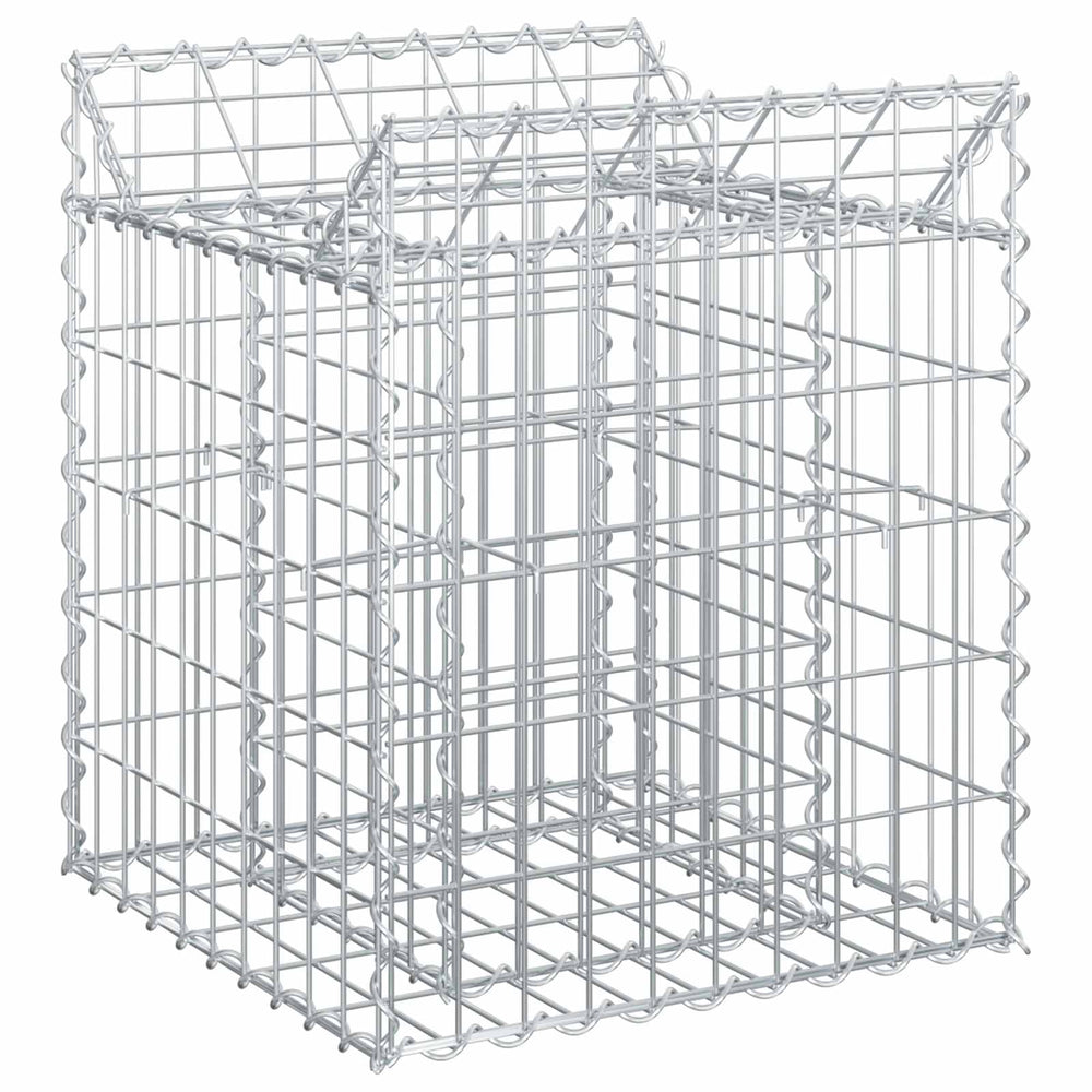 Gabion Raised Bed Silver 50 x 50 x 60 cm Galvanized steel