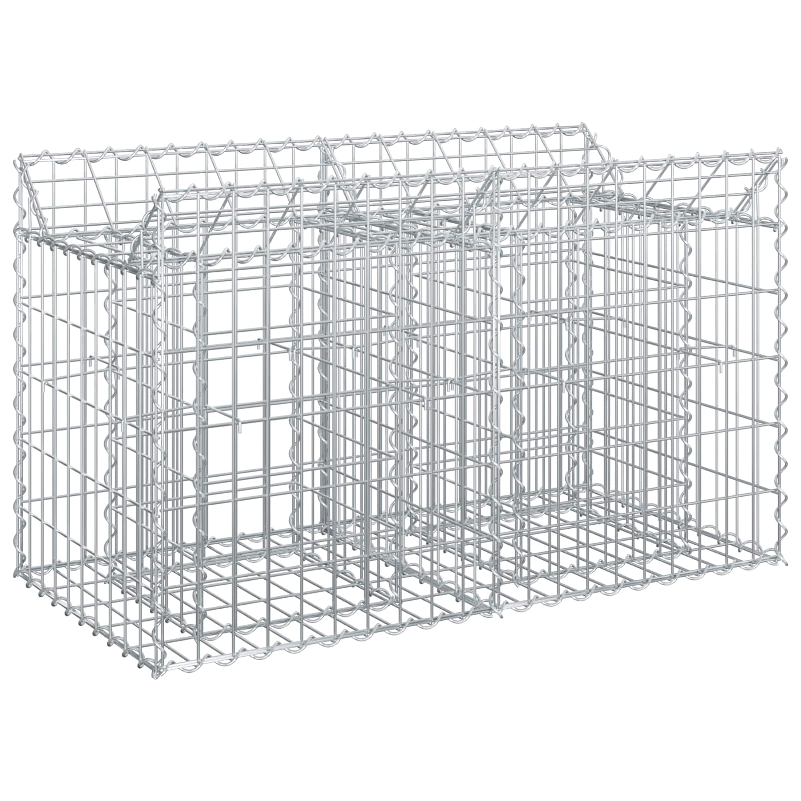 Gabion Raised Bed Silver 100 x 50 x 60 cm