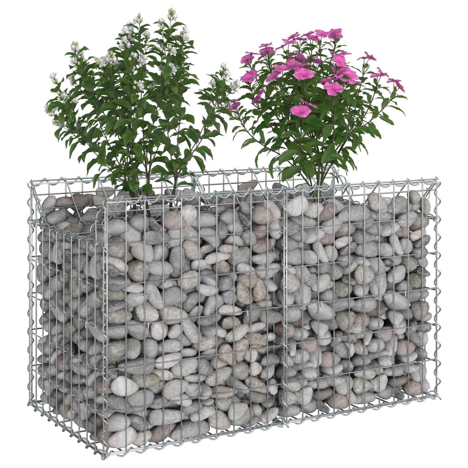 Gabion Raised Bed Silver 100 x 50 x 60 cm