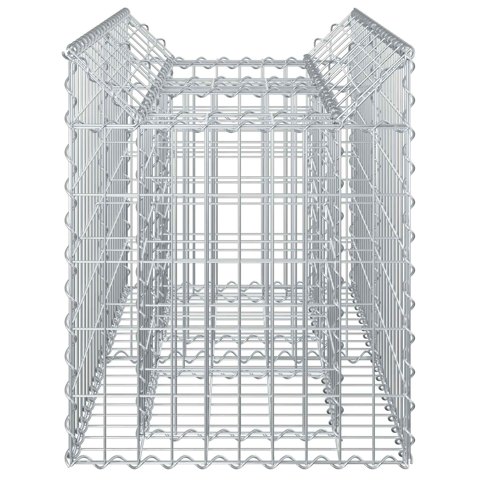Gabion Raised Bed Silver 100 x 50 x 60 cm
