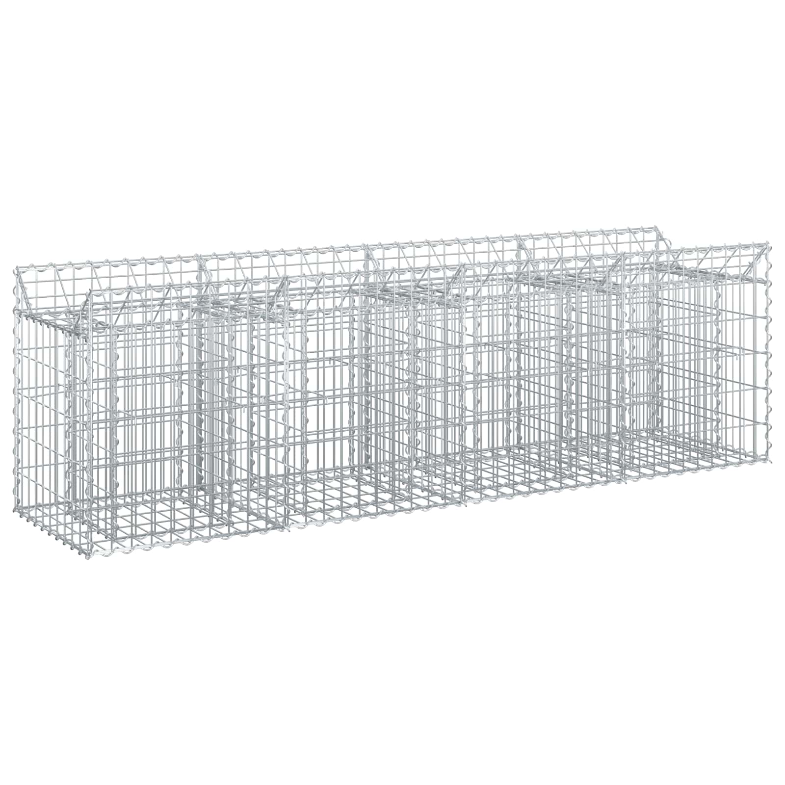 Gabion Raised Bed Silver 200 x 50 x 60 cm