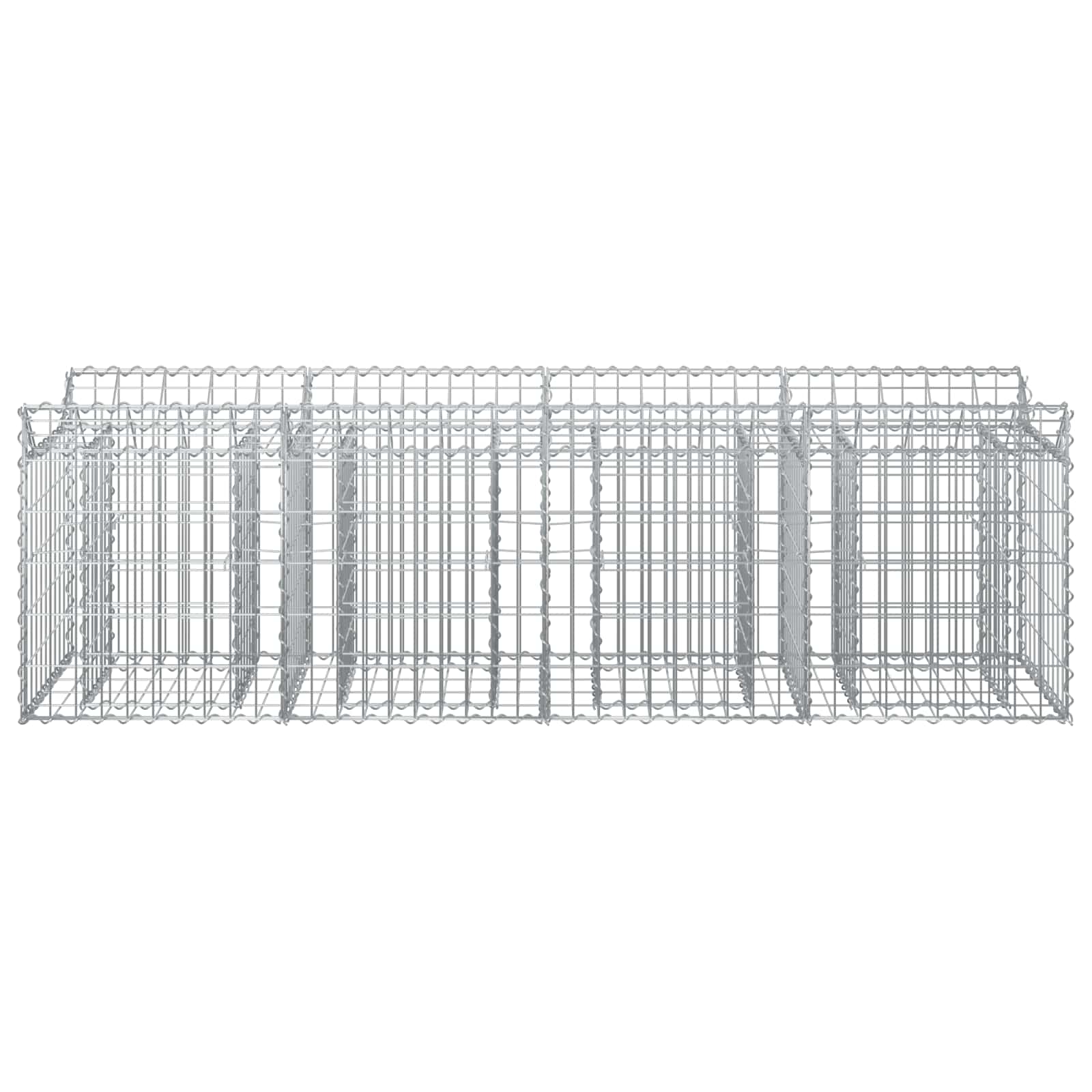 Gabion Raised Bed Silver 200 x 50 x 60 cm