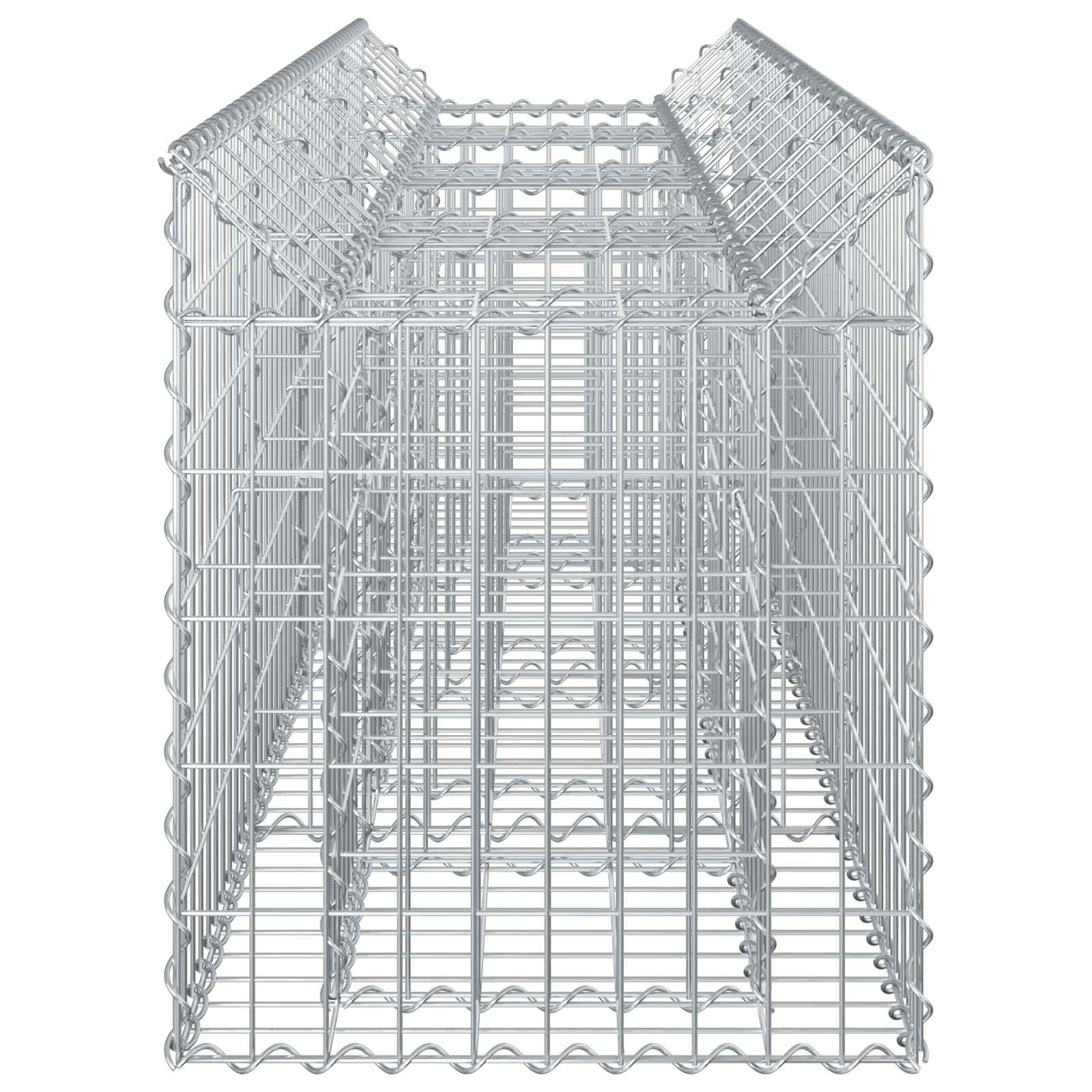 Gabion Raised Bed Silver 200 x 50 x 60 cm