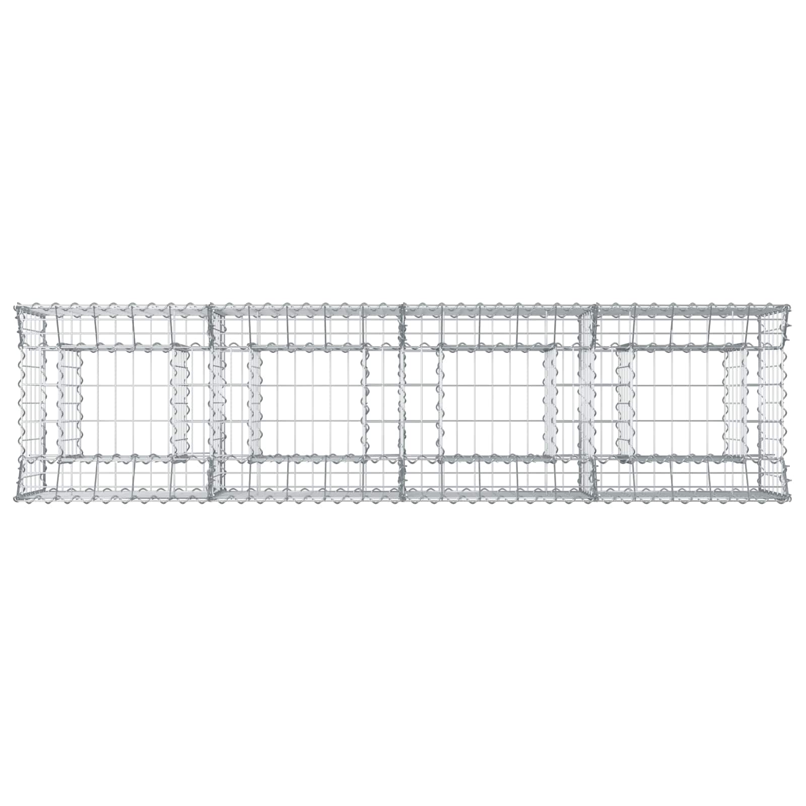 Gabion Raised Bed Silver 200 x 50 x 60 cm