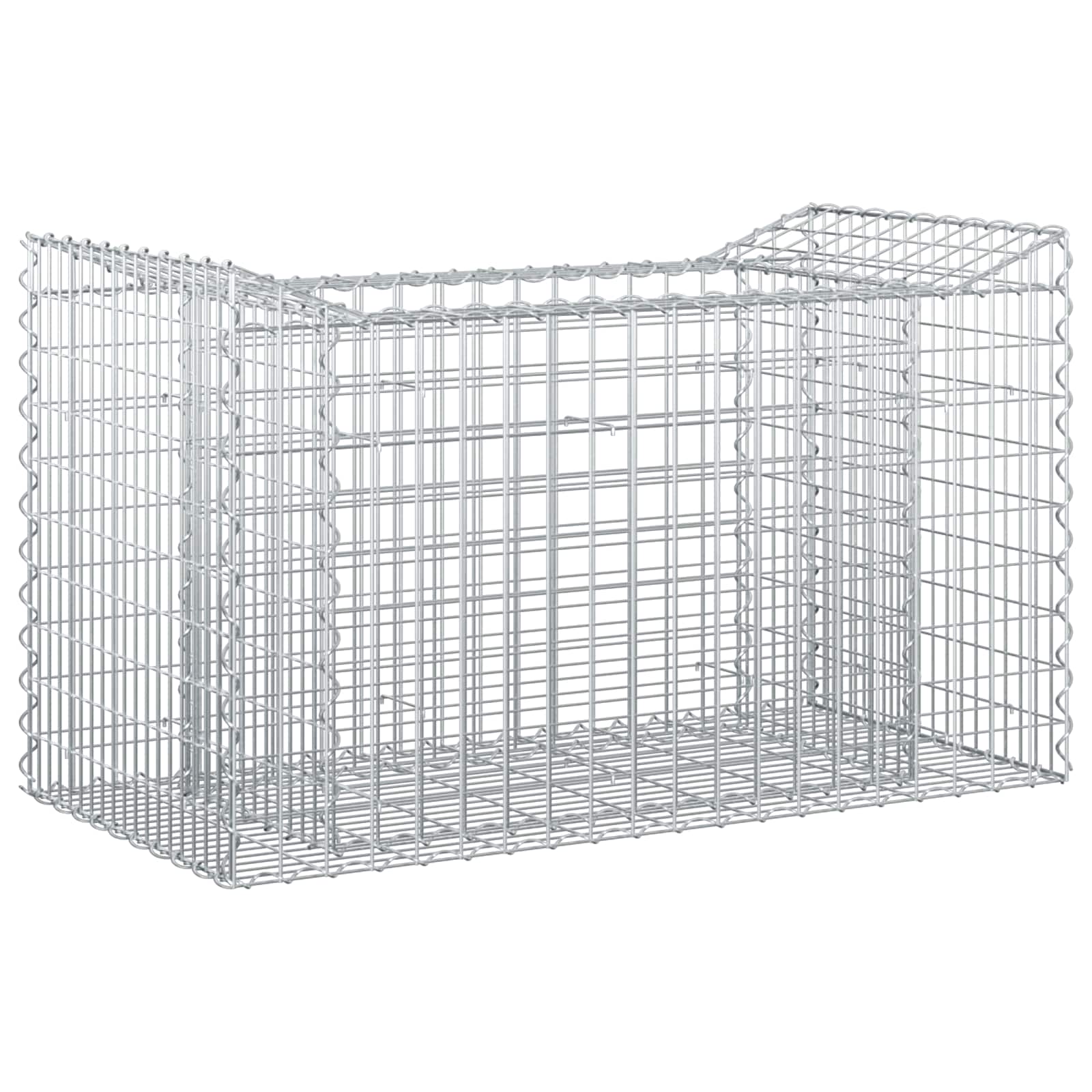 Gabioninė pakelta lova Sidabro 50 x 100 x 60 cm