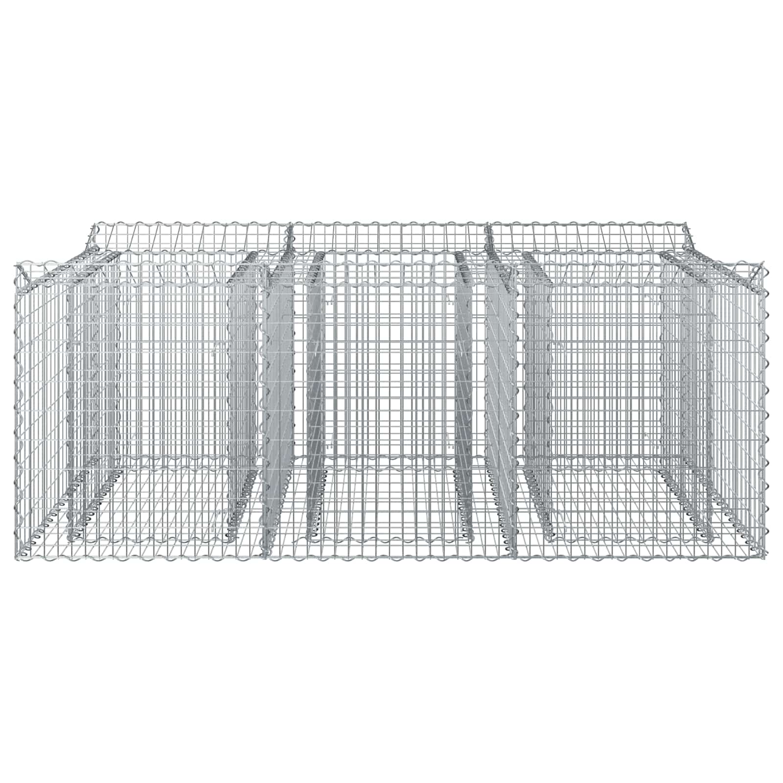 Gabionu paaugstinātā dobe Sudrabs 150 x 100 x 60 cm
