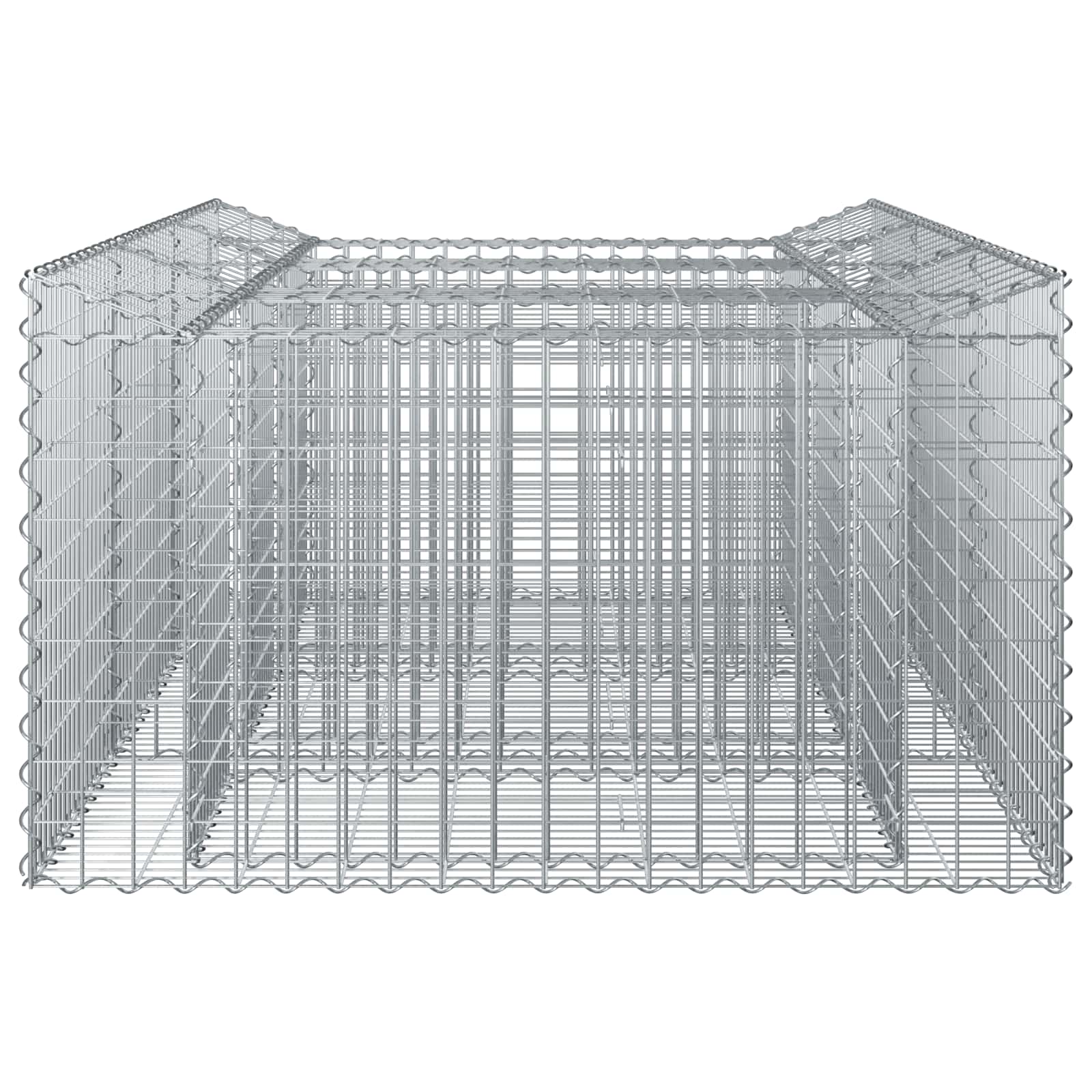 Gabionu paaugstinātā dobe Sudrabs 150 x 100 x 60 cm