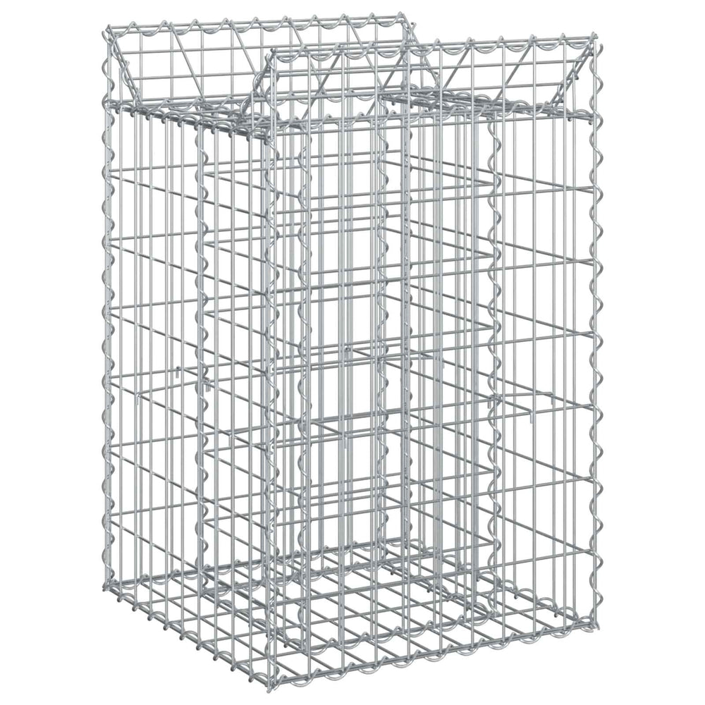 Gabion Raised Bed Silver 50 x 50 x 80 cm Galvanised Steel