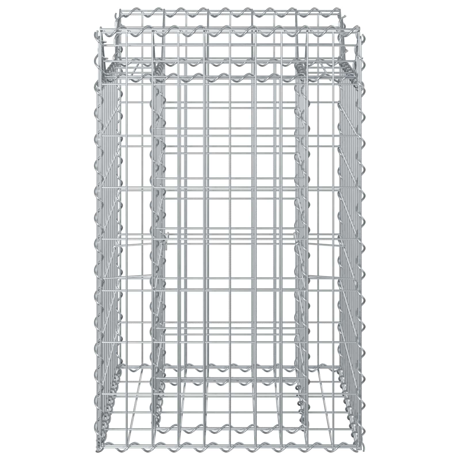 Gabioninė pakelta lova Sidabro 50 x 50 x 80 cm Cinkuota plienas